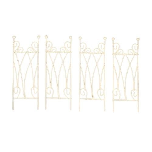 4PCS Mini Garden Stakes for Fairy Garden, Vintage Metal Arch Picks for Plante…