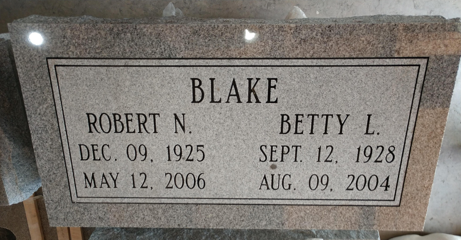 Granite Memorial Flat Companion Grave Marker Cemetery Funeral Gray 24″x12″x4″