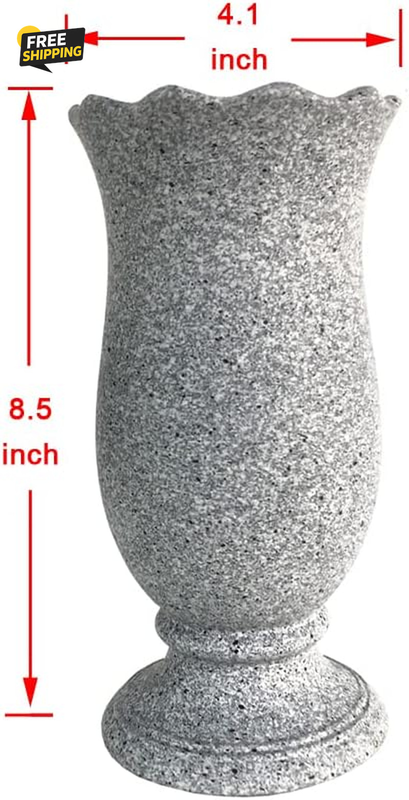 Cemetery Grave Vase with Ground Spike Flower Foam Memorial Grave Decoration
