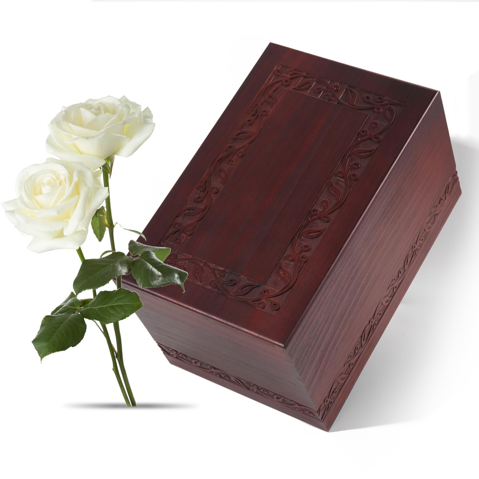 Wooden Urns for Human Ashes Adult Male Female, Up to 250 Cubic inches，Wood Cr…