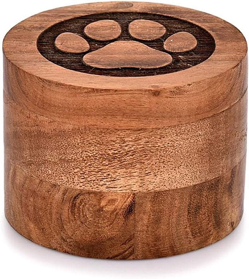 Acacia Wood Decorative Urns Funeral Cremation Urn for Ashes for Dogs, Pet Urns f