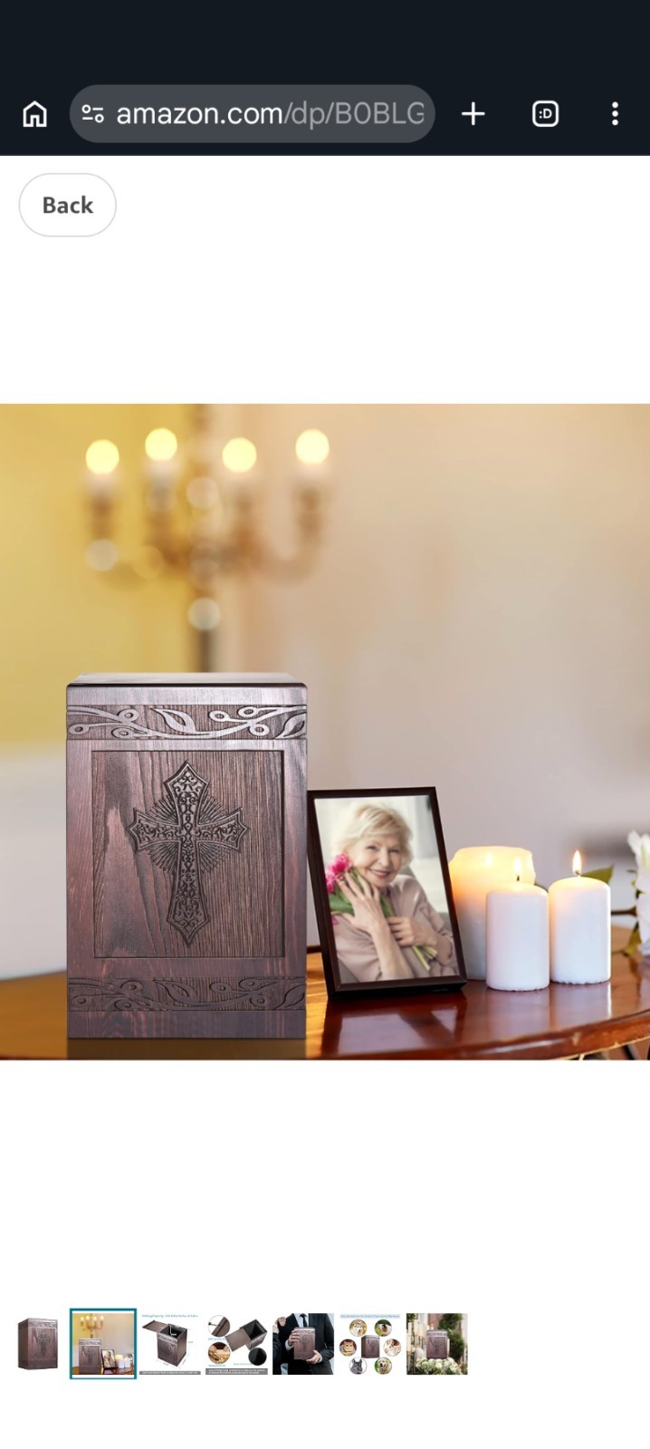 Beautifully Wooded Urn Box With Cross For Perfect For Any Loved One