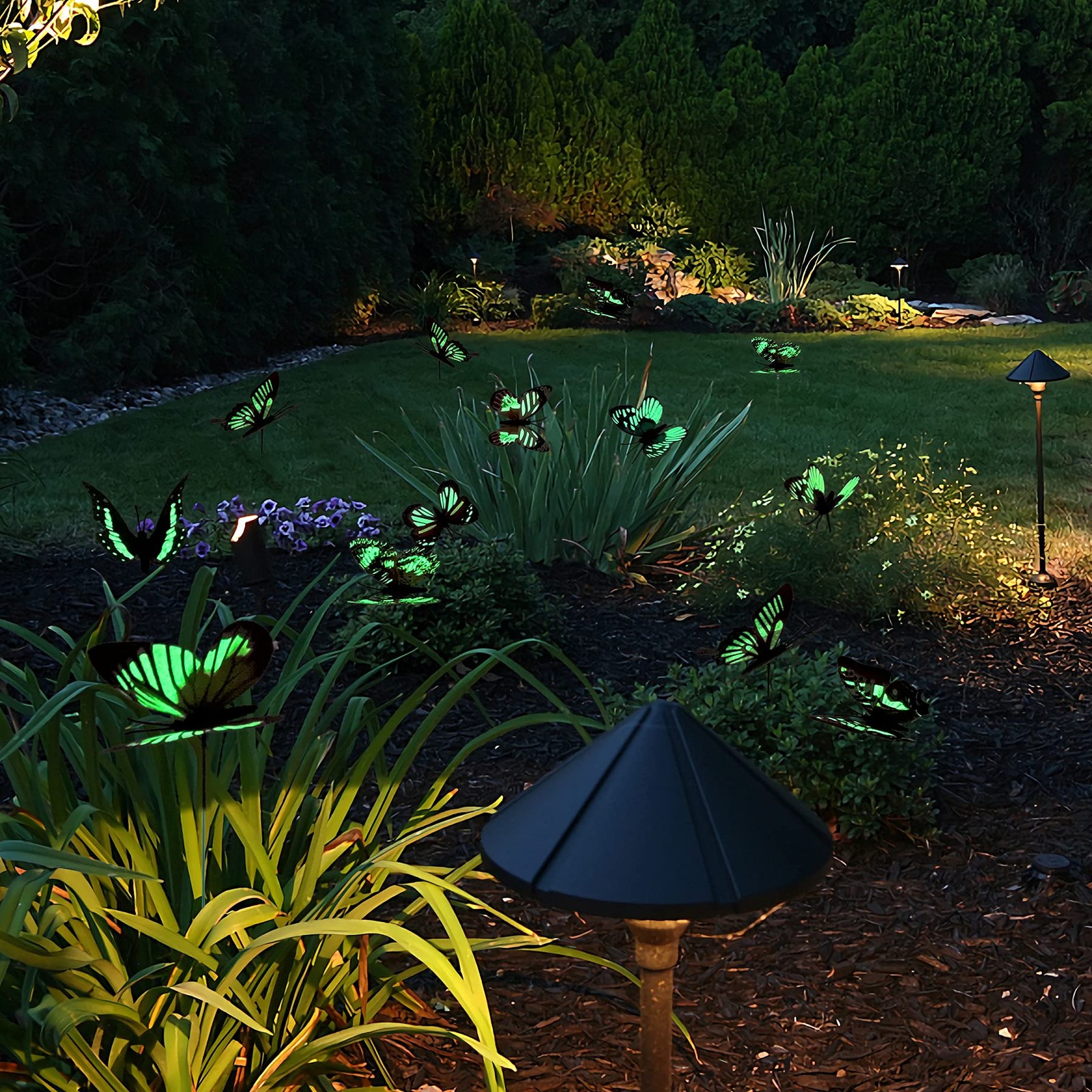 Luminous Butterfly Garden Decor Stakes 75 PCS Waterproof Outdoor Ornaments