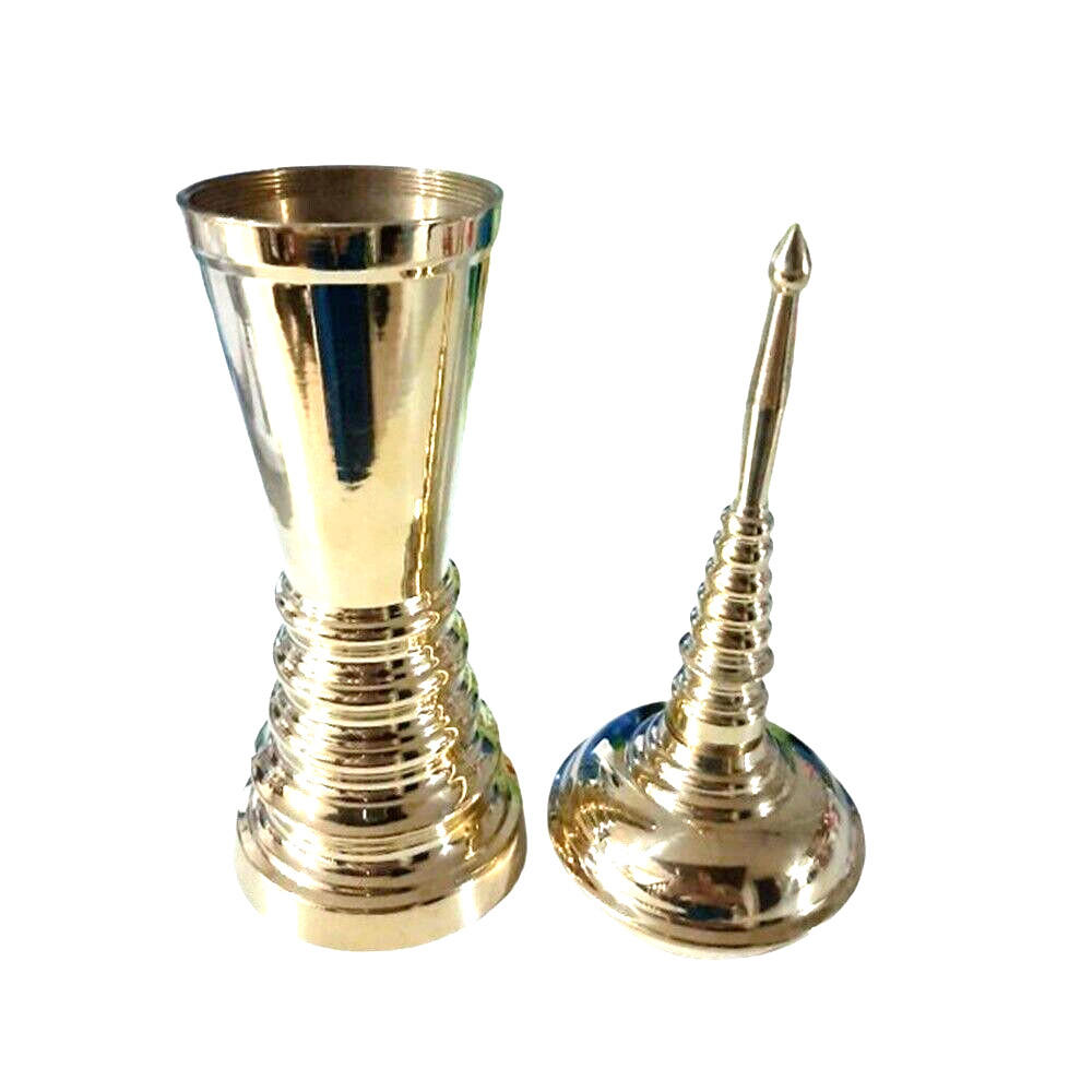 Cremation Urn Ashes Brass Urn 15″ Tall Style Screw Cap Thailand Handmade Durable