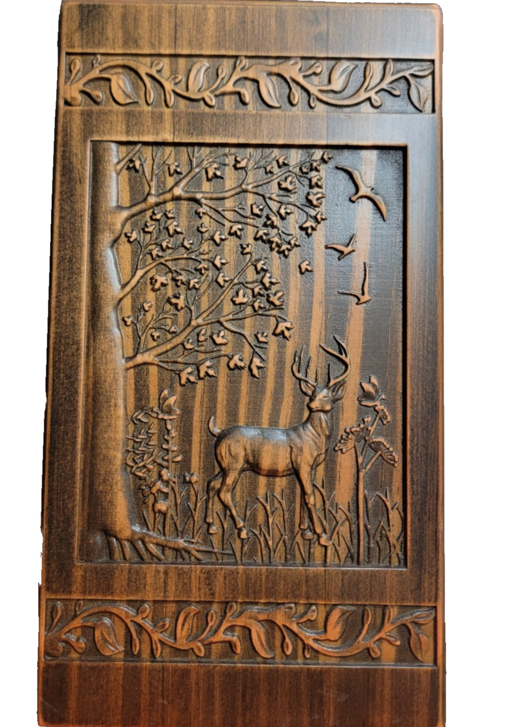 Beautiful Wooden Cremation Urn Keepsake Box 11.5 x 6inches (See Description)