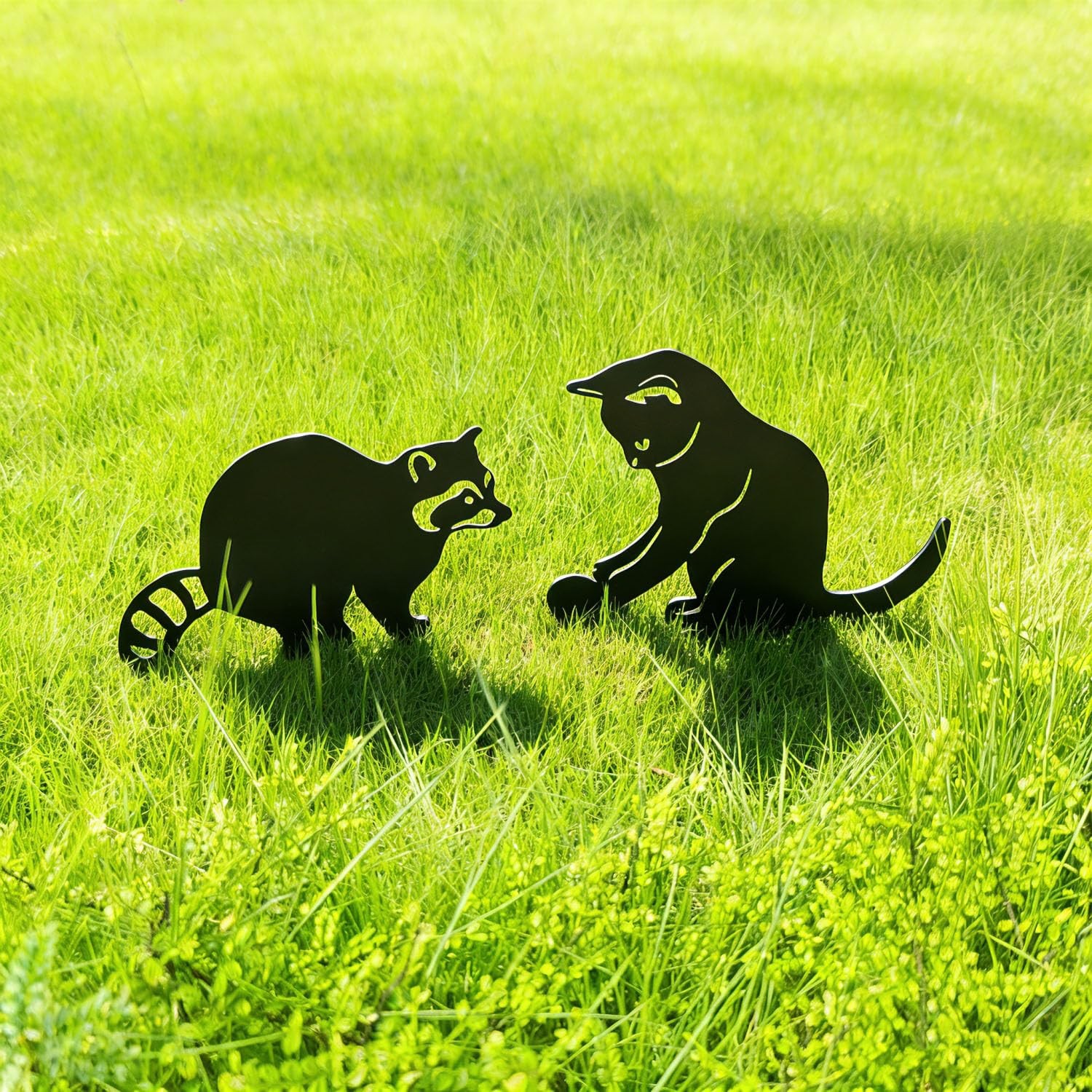 Decorative Garden Stakes for Outside,Metal Animal Silhouette Yard Art Set of …