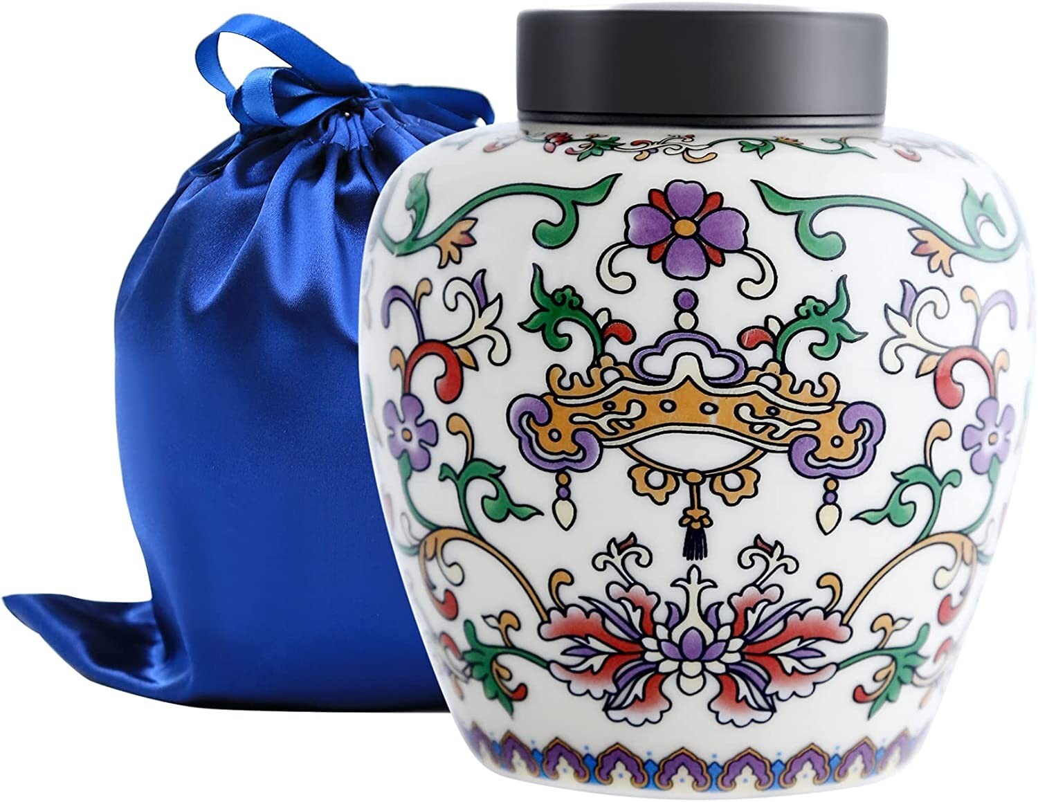Urn for Human Ashes Female: Creative Painted Enamel Mom Sister Pet, 70 Cubic in.