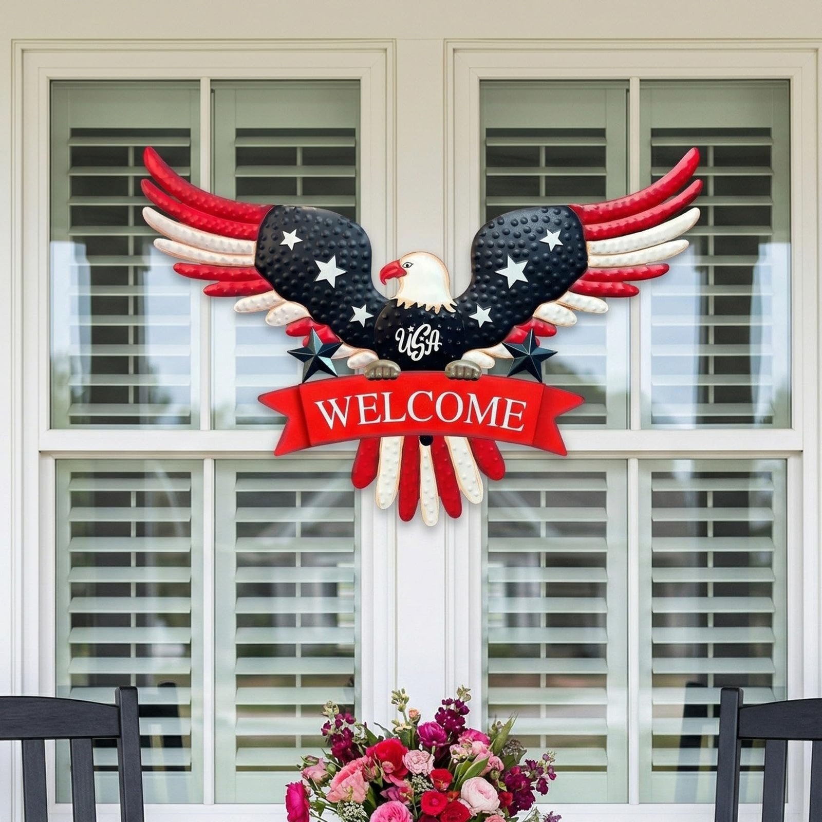 Patriotic 37″ Eagle Garden Stakes for 4th of July & Memorial Day Decor