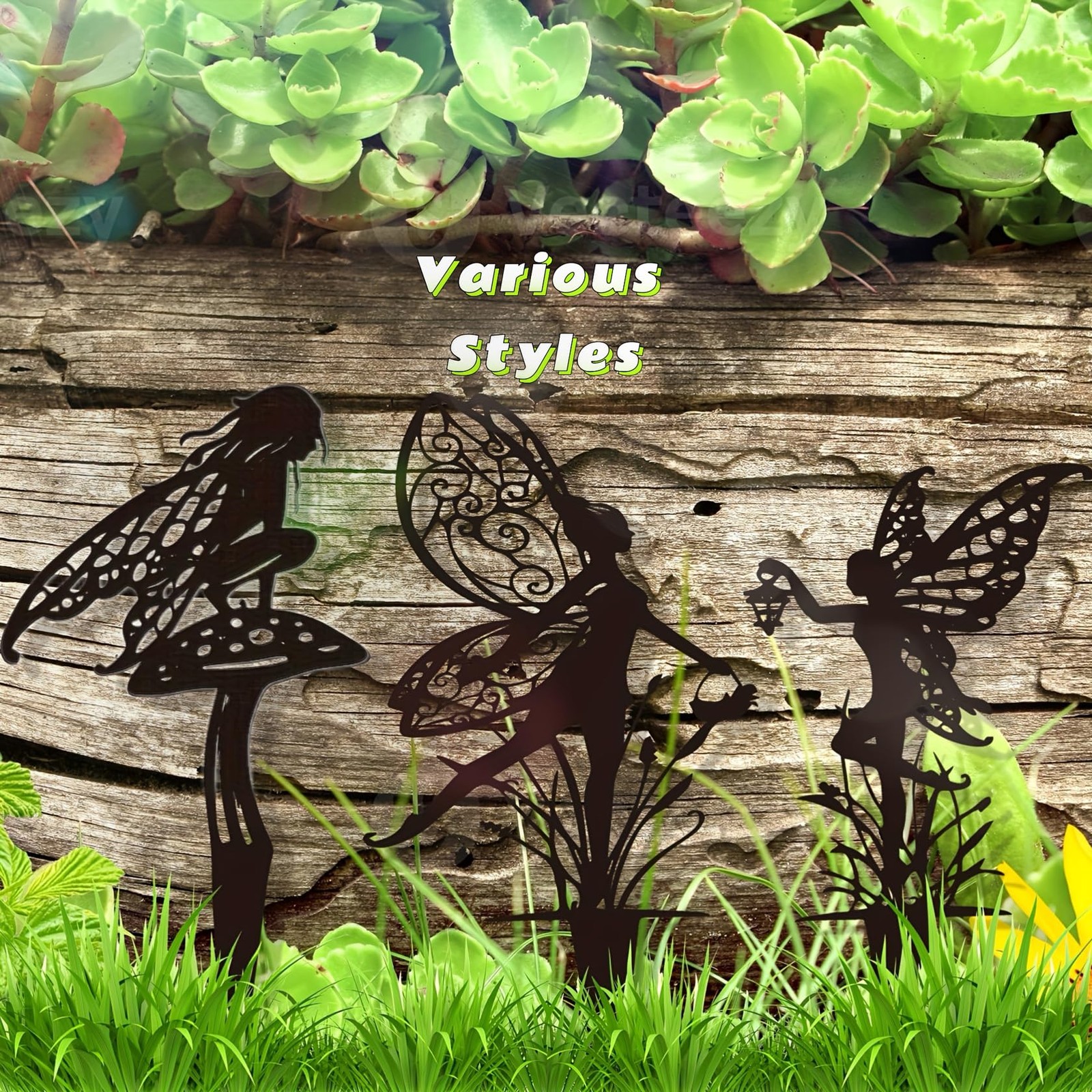 Decorative Garden Stakes Fairy Garden Statues Whimsical Outdoor Decor 3 Pack