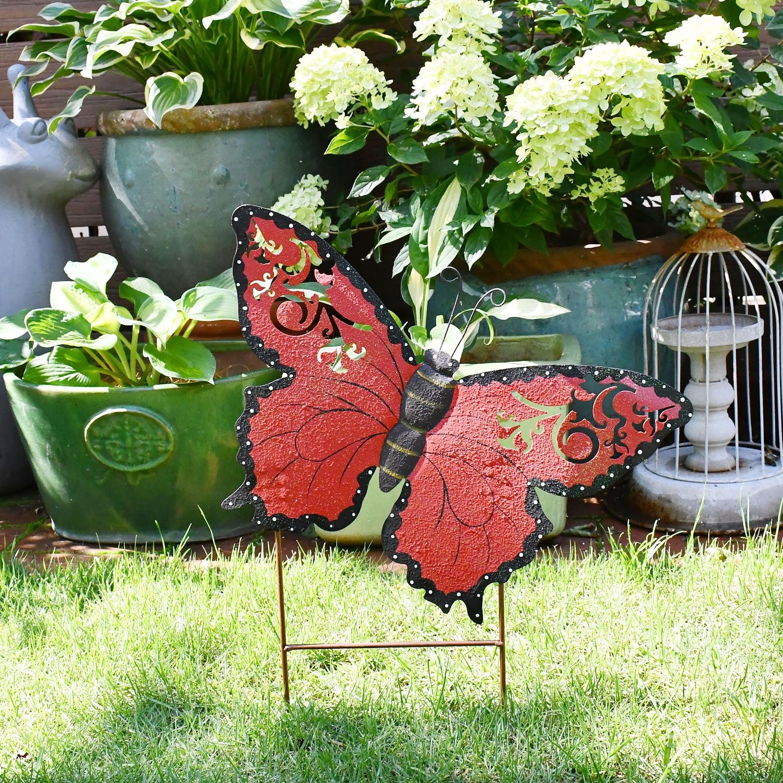 Butterfly Garden Stake Decorative Butterfly Yard Stake, Cute Insect Decor Met…