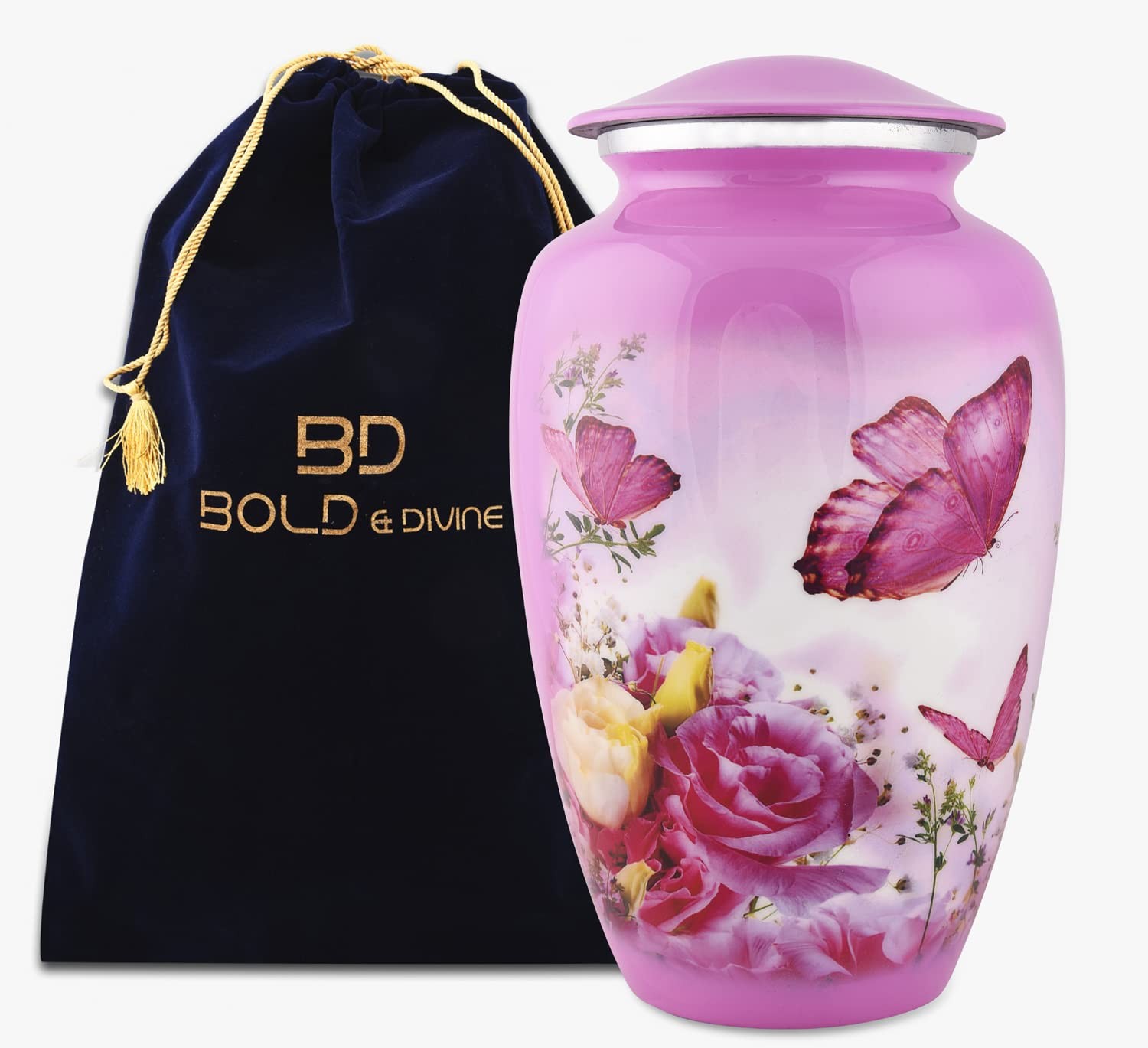 BOLD & DIVINE Butterfly Theme Cremation Urns | Decorative Urns for Human Ashe…
