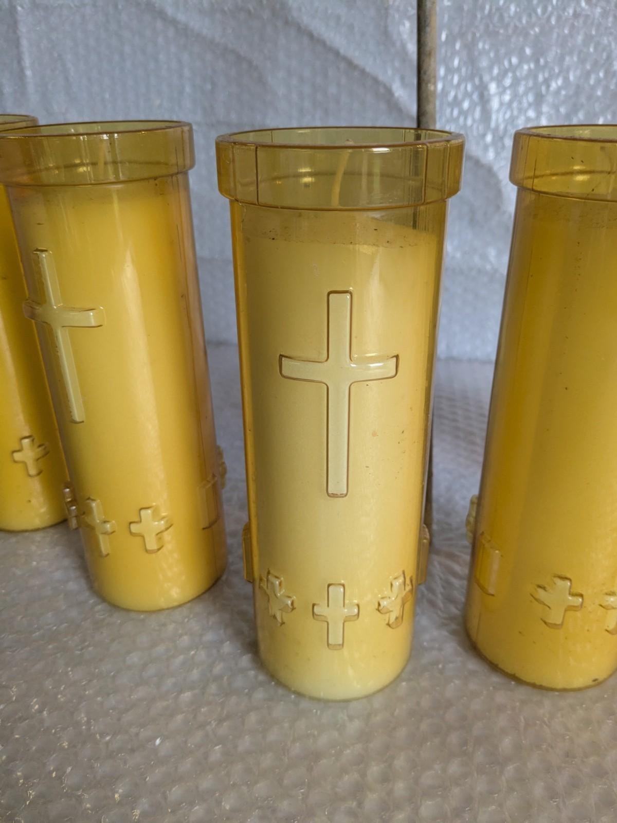 Greek Orthodox Religious Cross Candle Holder Grave Cemetery Memorial Light Old