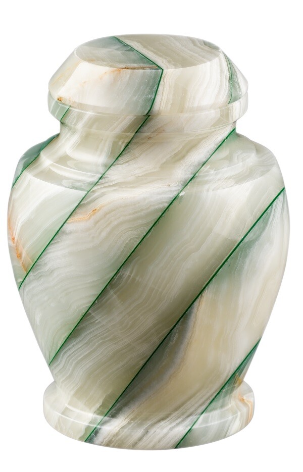 Carpel Green Onyx Small/Keepsake Funeral Cremation Urn For Ashes 15 Cubic Inches