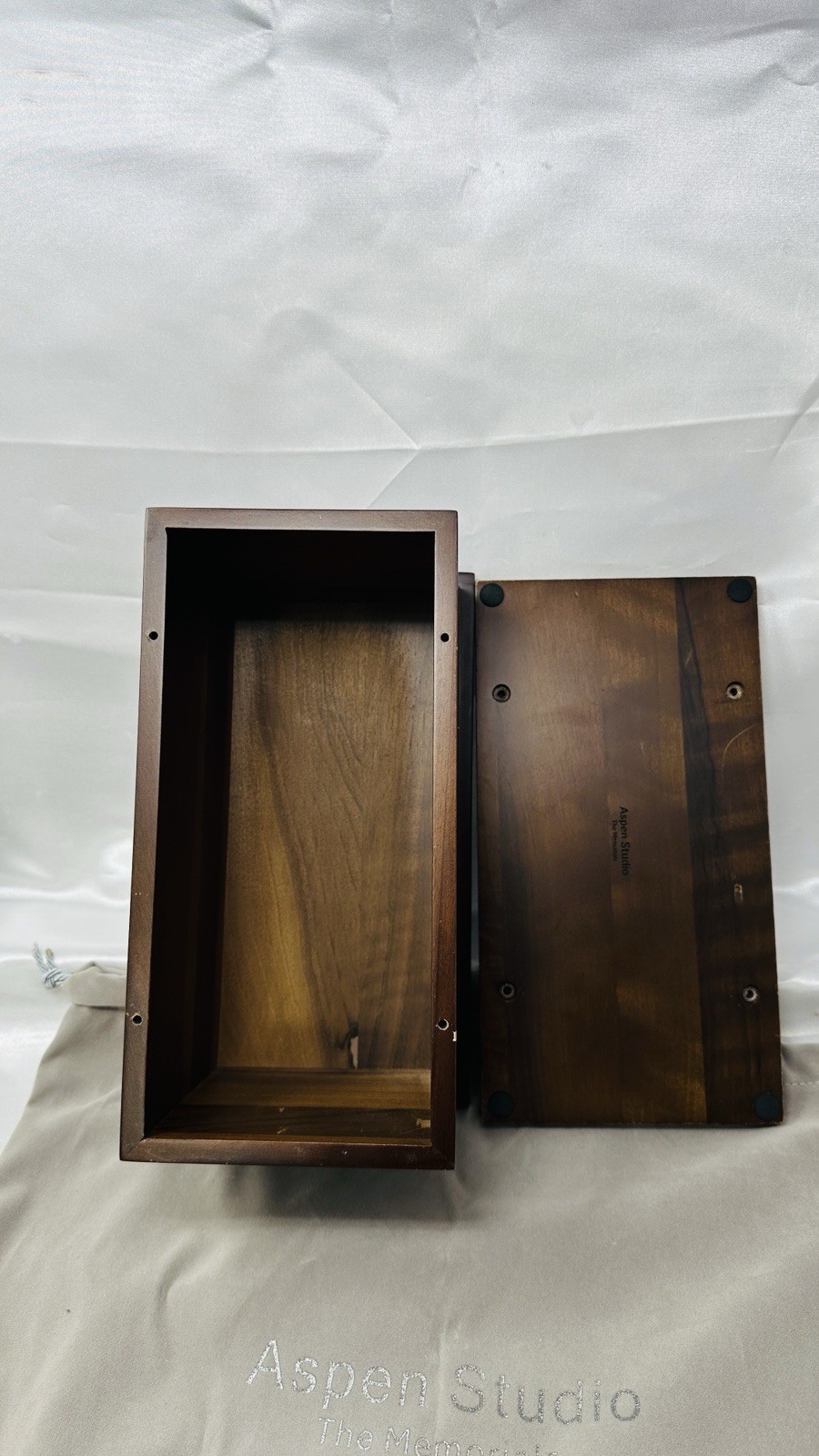 Walnut Cross Cremation Urn for Human Ashes Handcrafted Wood Funeral Memorial Box