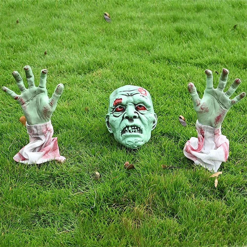Halloween Zombie Stakes Decorations, Scary Zombie with and Arms Lawn Stakes, …