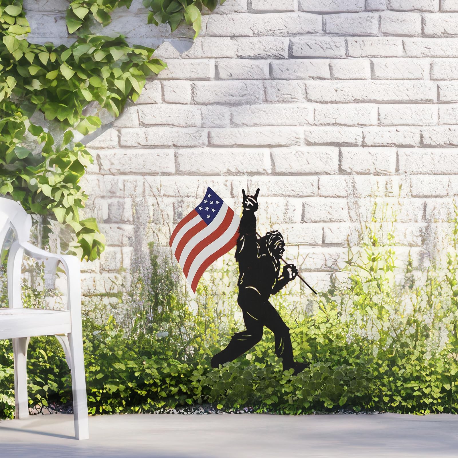 Bigfoot Yard Decor Metal Patriotic Garden Stakes,Dad Gifts for Fathers Day,4t…