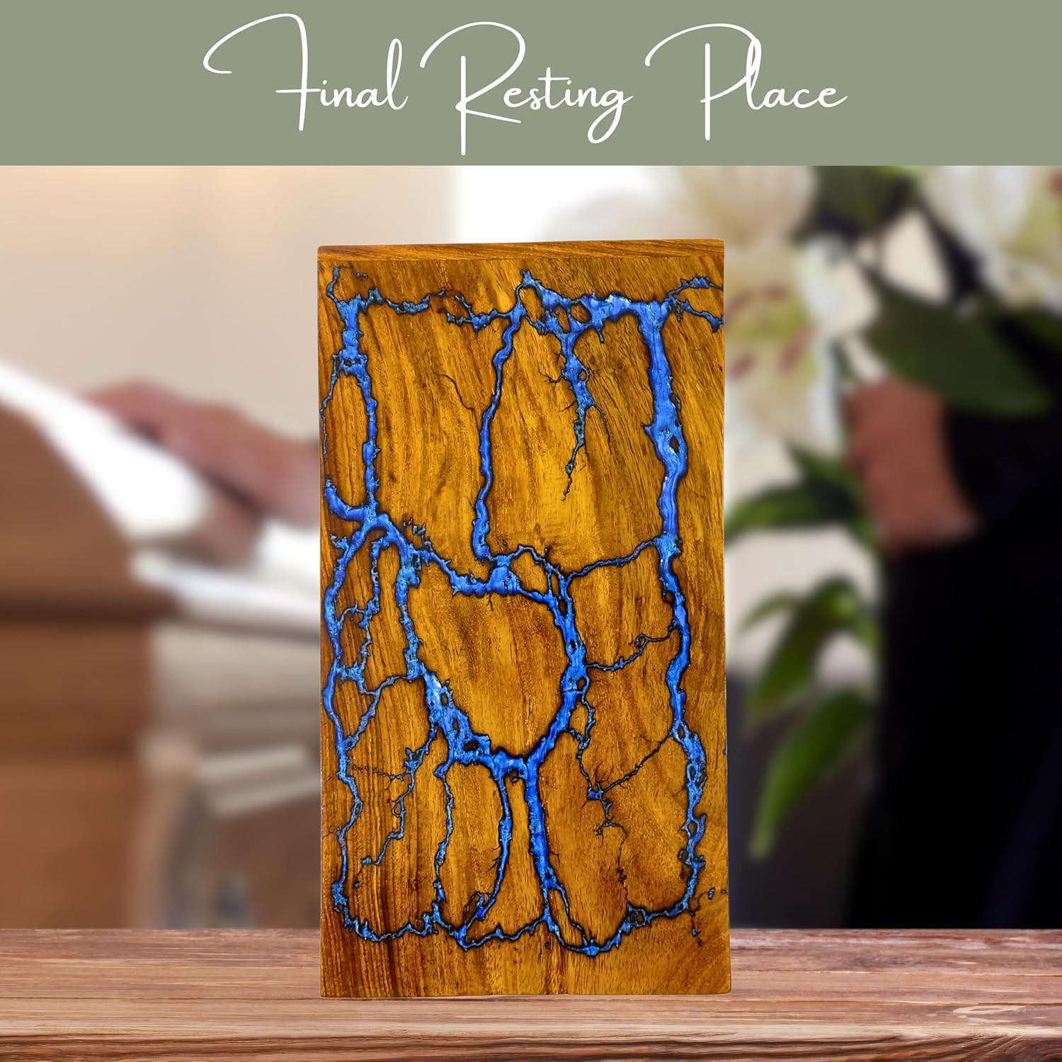 Extra Large Rose Wood Cremation Urn for Adults – 250 Lbs Capacity