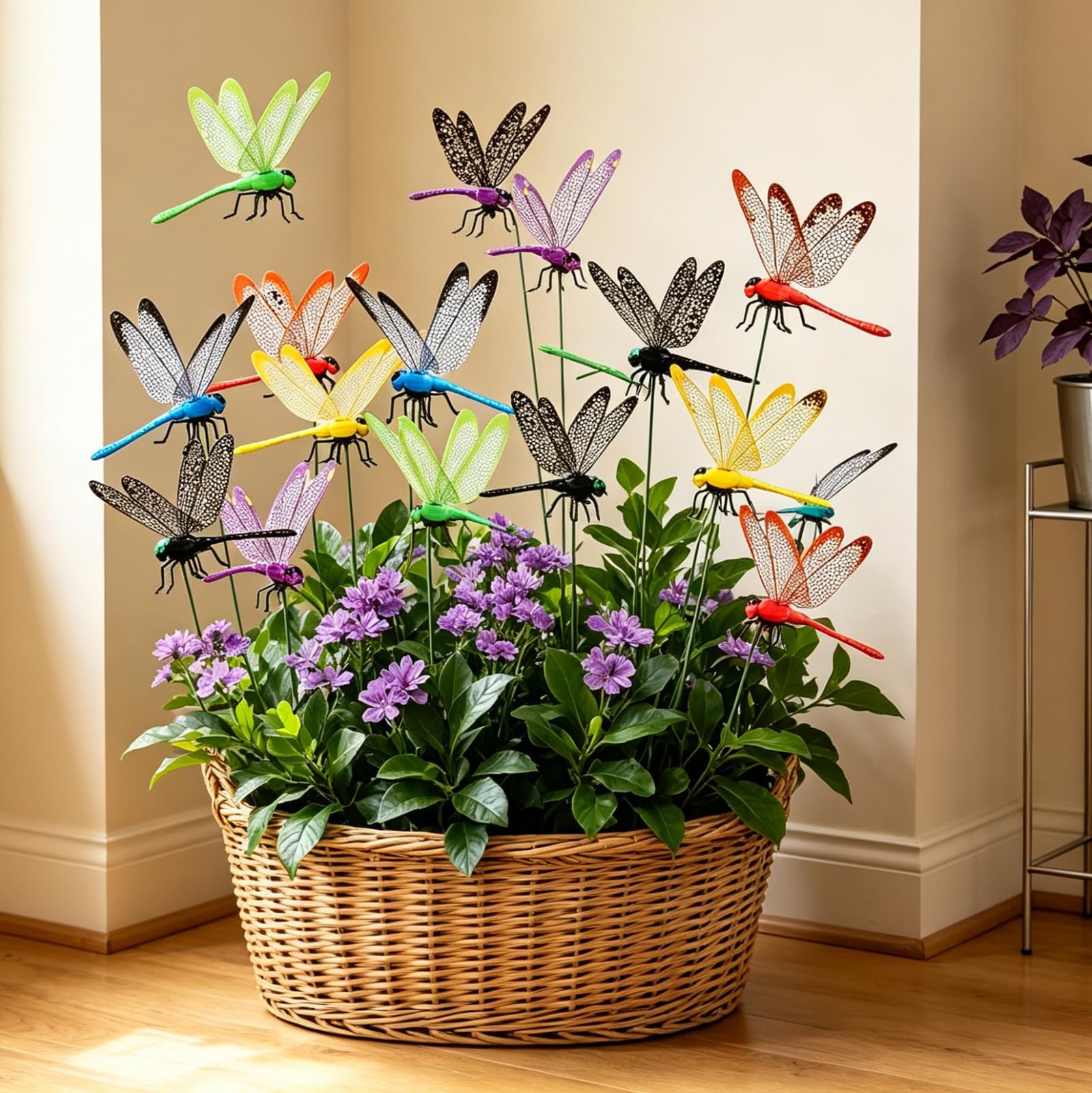 30 Pieces 3D Dragonfly Garden Decor Large Size Dragon Fly Dragon Fly Garden S…