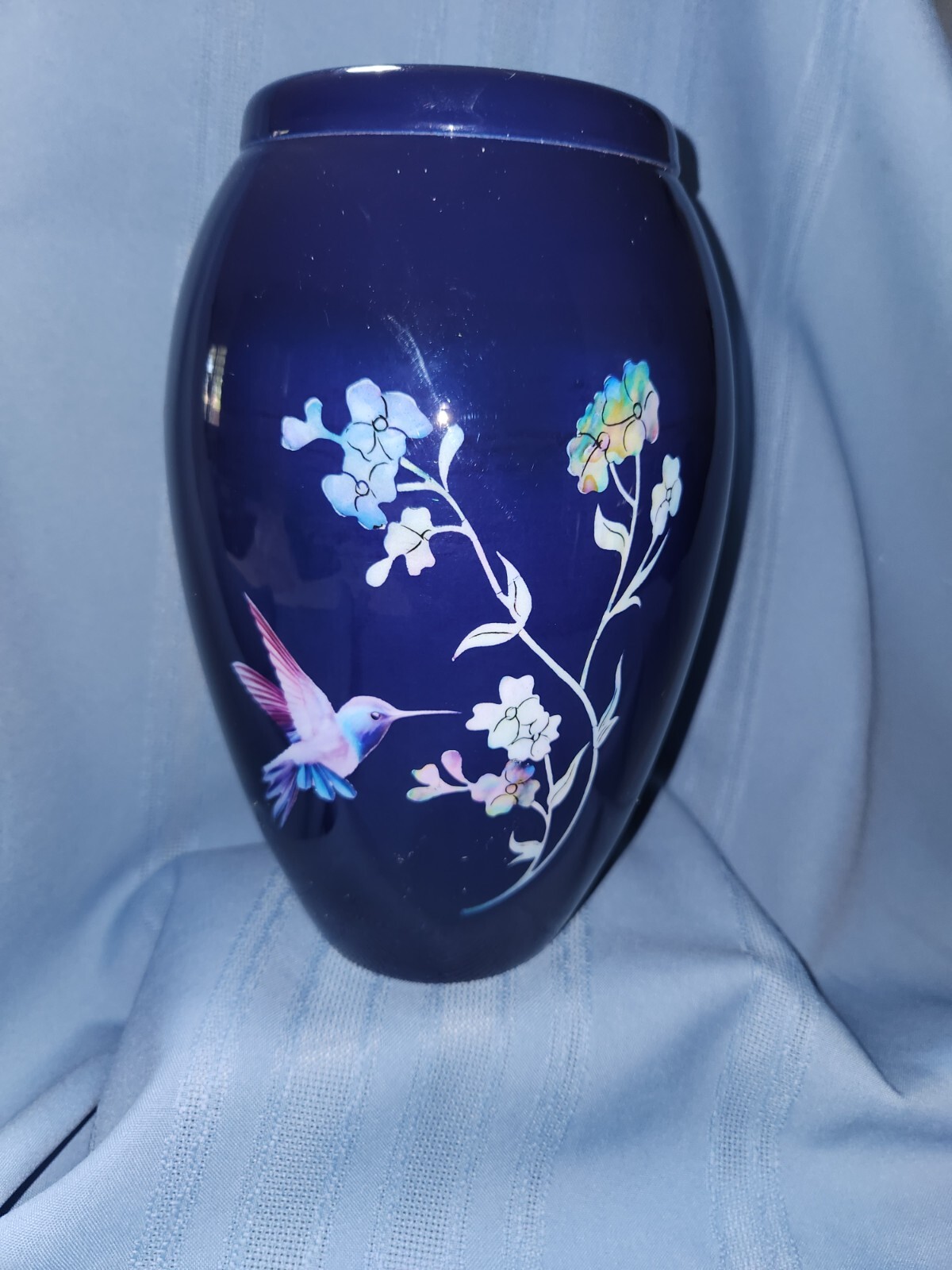 Blue Hummingbird Adult Large M/F Cremation Urn for Human Ashes Up To 200 lbs