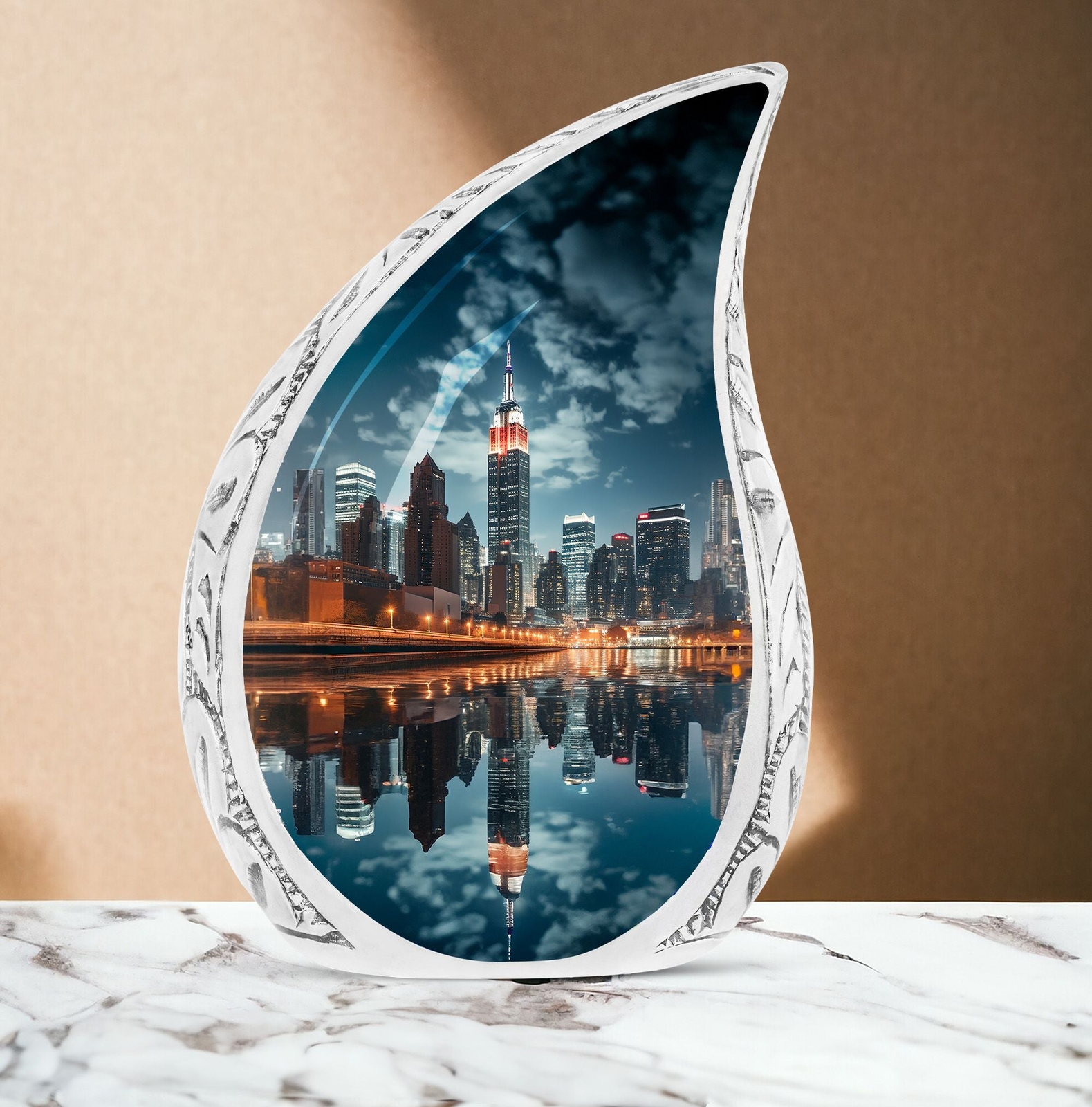 New York City Night View – Elegant and Peaceful Urns For Human Ashes