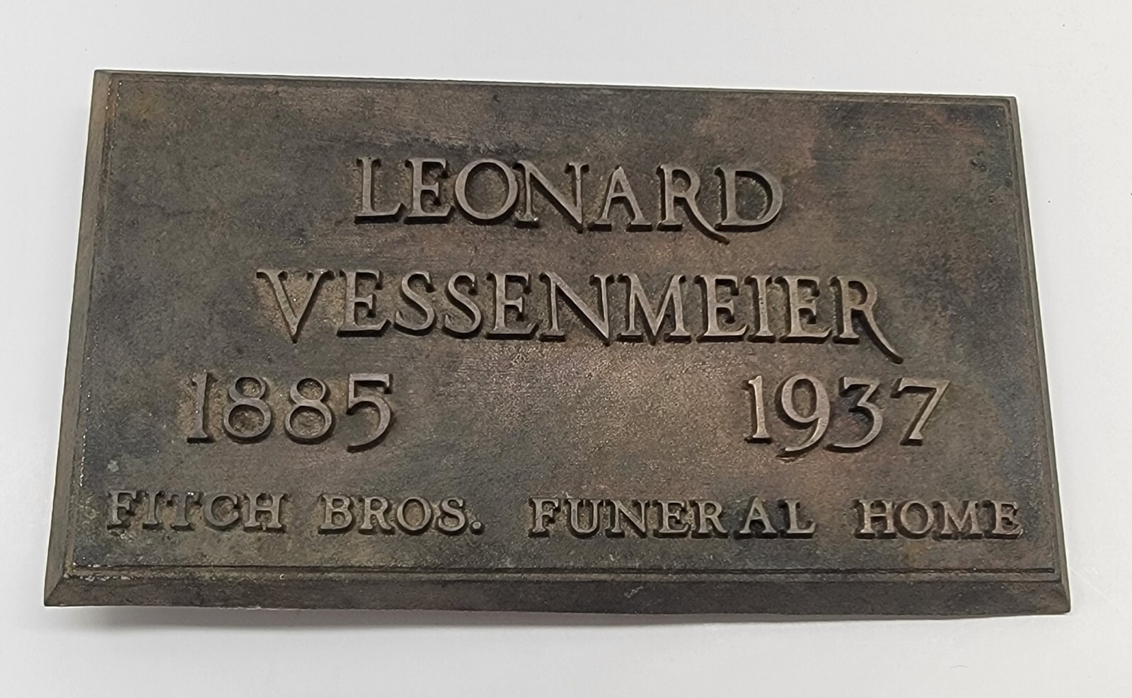 VTG FITCH BROTHERS FUNERAL HOME LAWRENCEBURG INDIANA 1937 LEONARD VESSENMEIER