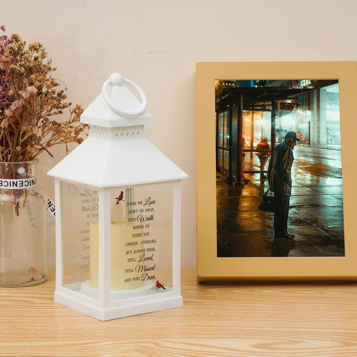 Sympathy Gifts for Loss of Loved One, Memorial Gift Lantern with Card, Bereaveme