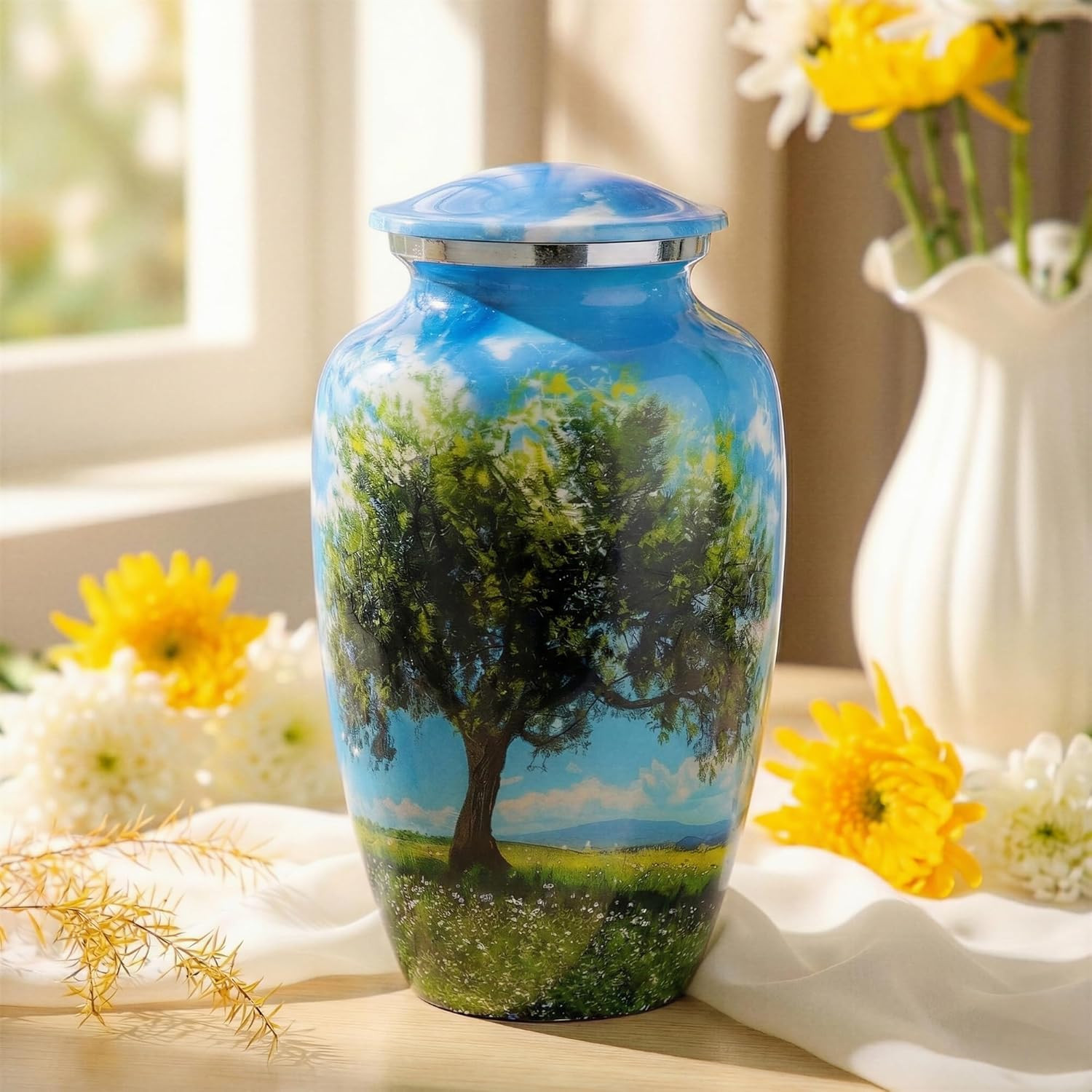 Cremation Urn for Human Ashes – Adult Urn for Men or Women up to 200Lbs – Memori