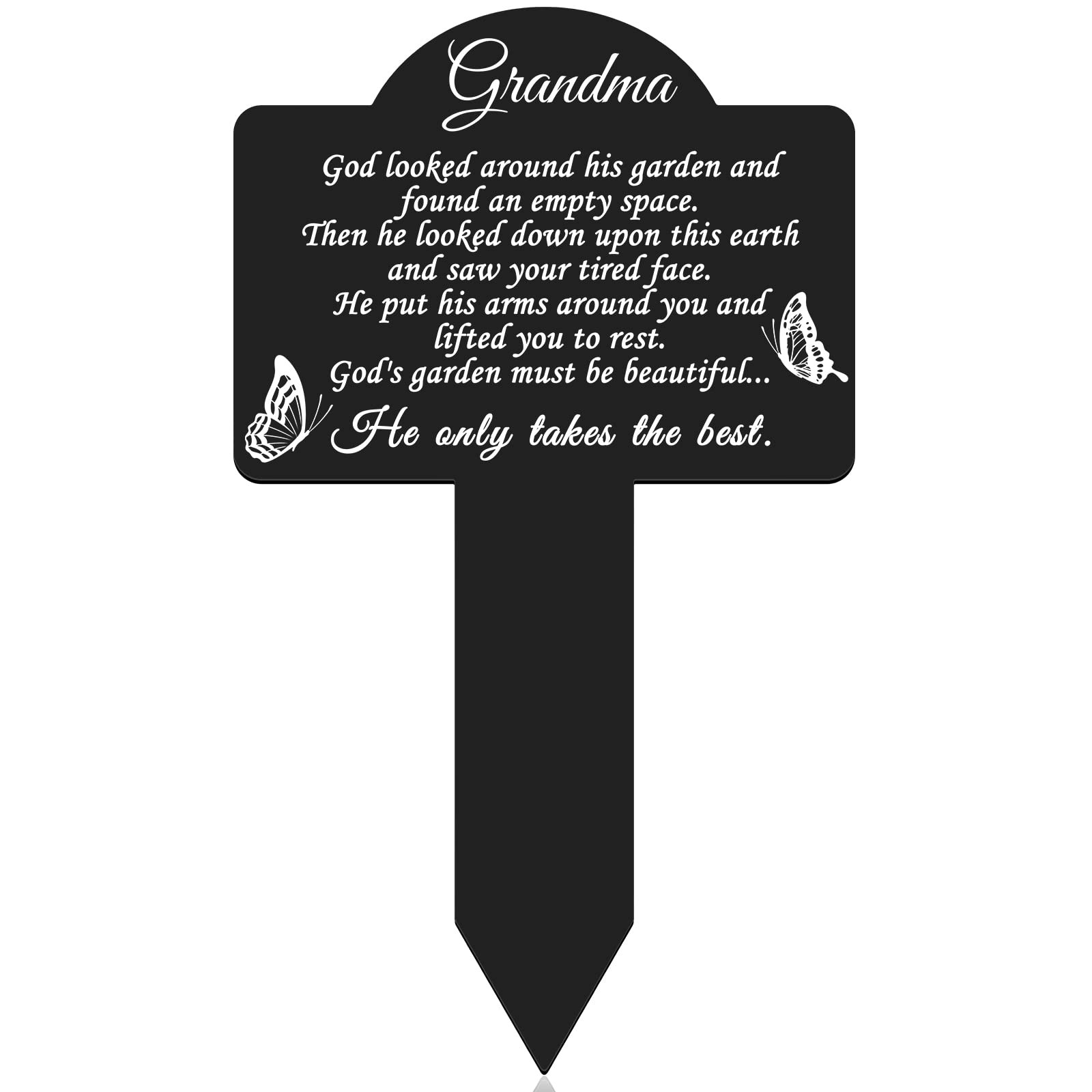 Acrylic Cemetery Grave Decorations Waterproof Memorial Stake Markers