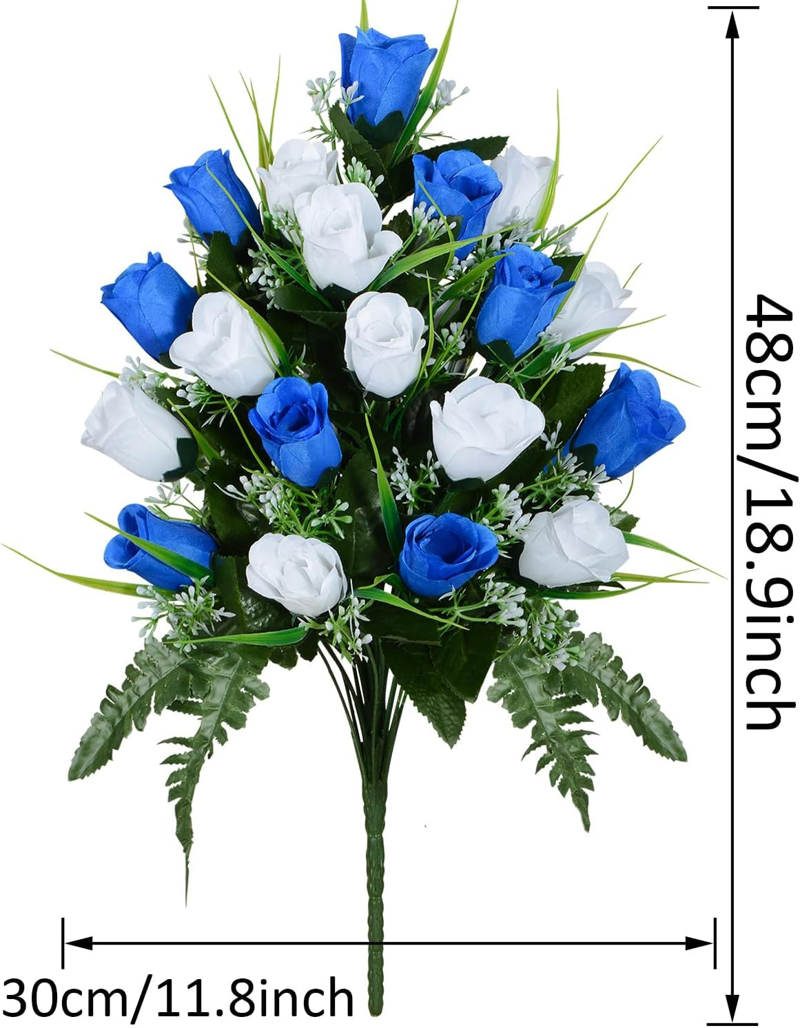 Artificial Cemetery Flowers, Grave Decorations Roses, Memorial Flowers Bouque…