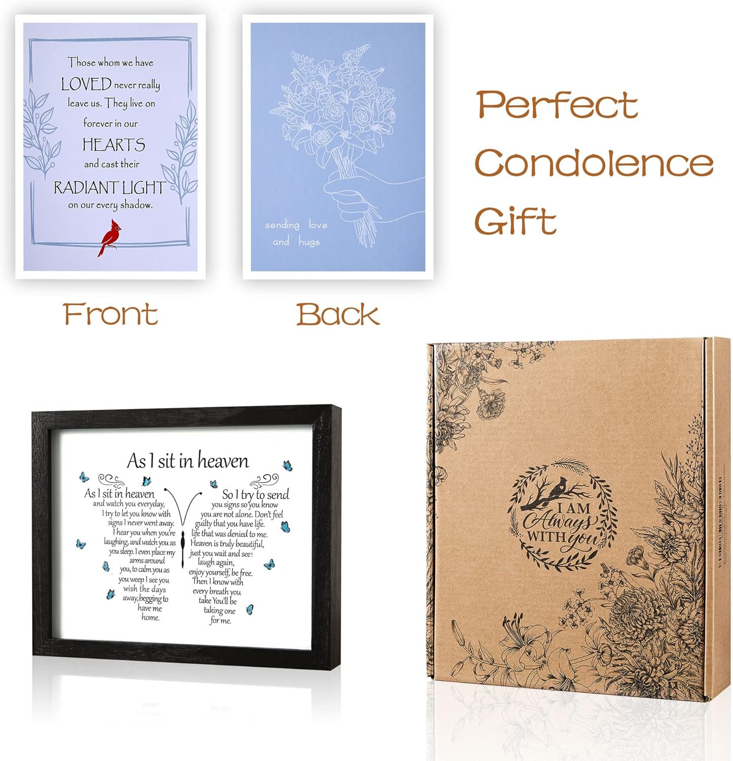 Sympathy Gift LED Memorial Shadow Box 8X10 Memorial Gifts for Loss of Loved One