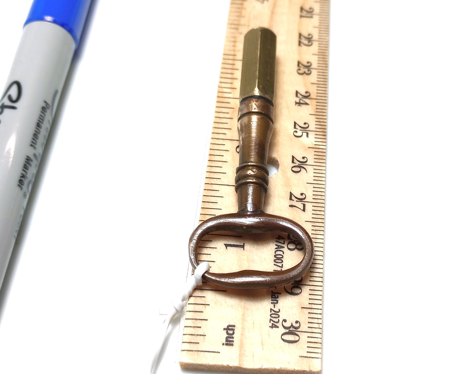 Brass Pocket Casket Key / Keychain Coffin Key