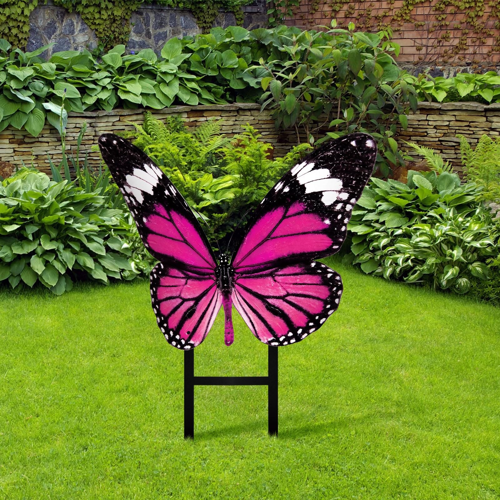 Spring Metal Butterfly Garden Stake – 16.5 Inch Outdoor Decor for Yard