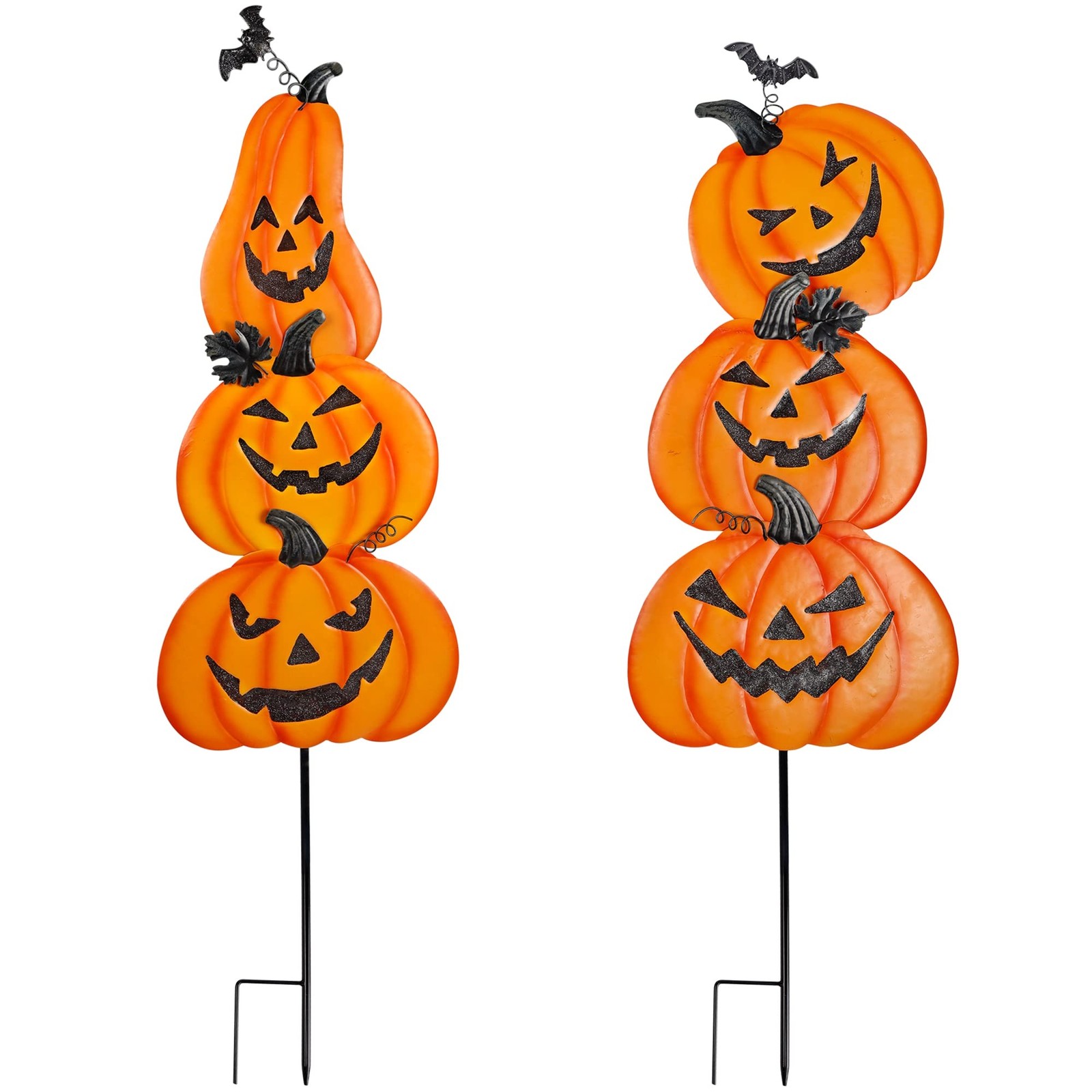 2 Pack Halloween Yard Decoration Stakes, Trick or Treat Happy Halloween Yard …