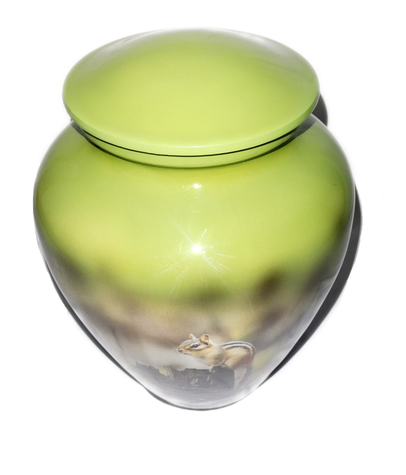 Squirrel Impression Aluminum Metal Cremation Urn