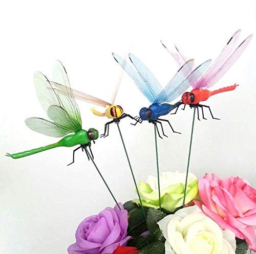 8PCS Artificial Dragonfly Home Decor for Horticulture and Crafts