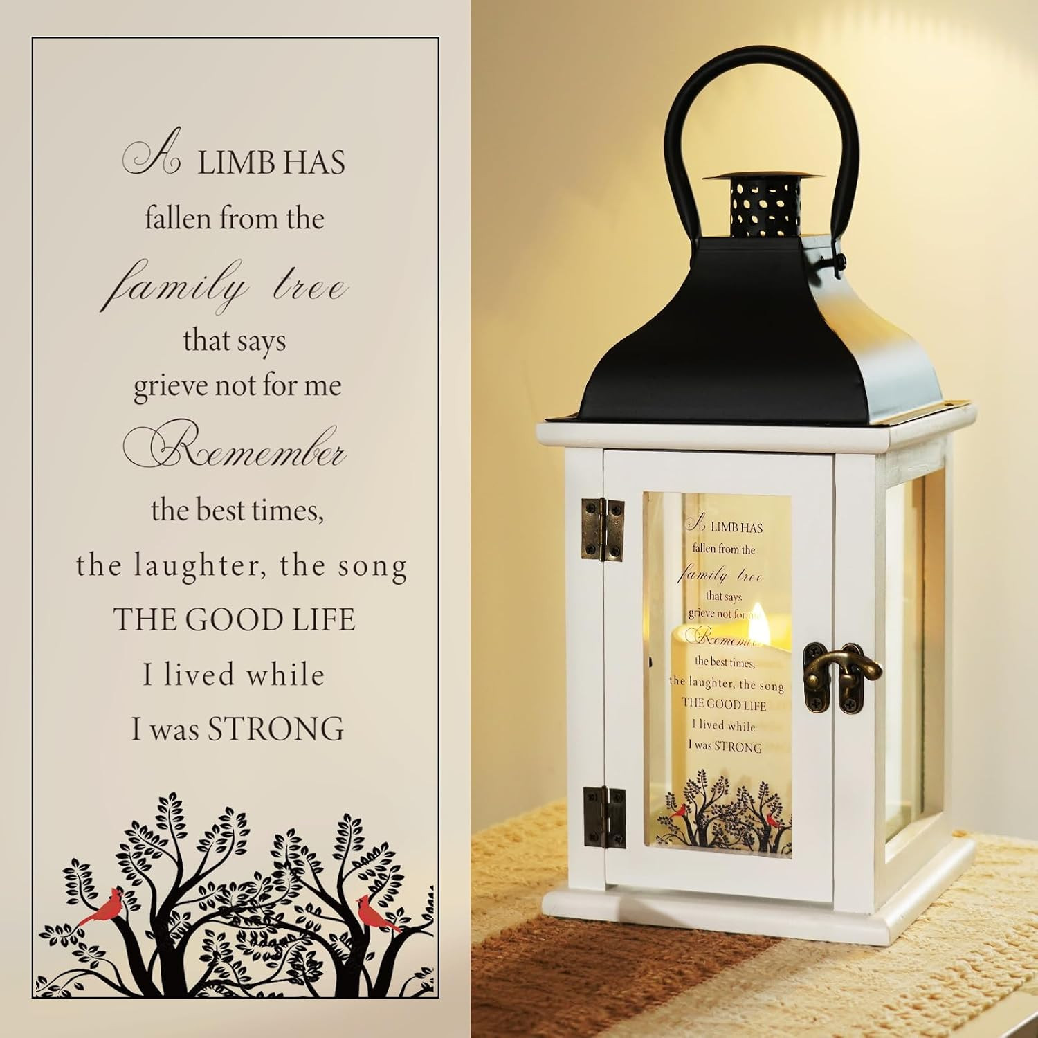 Homemory Memorial Lantern Bereavement Sympathy Gifts for Loss of Loved One, Memo