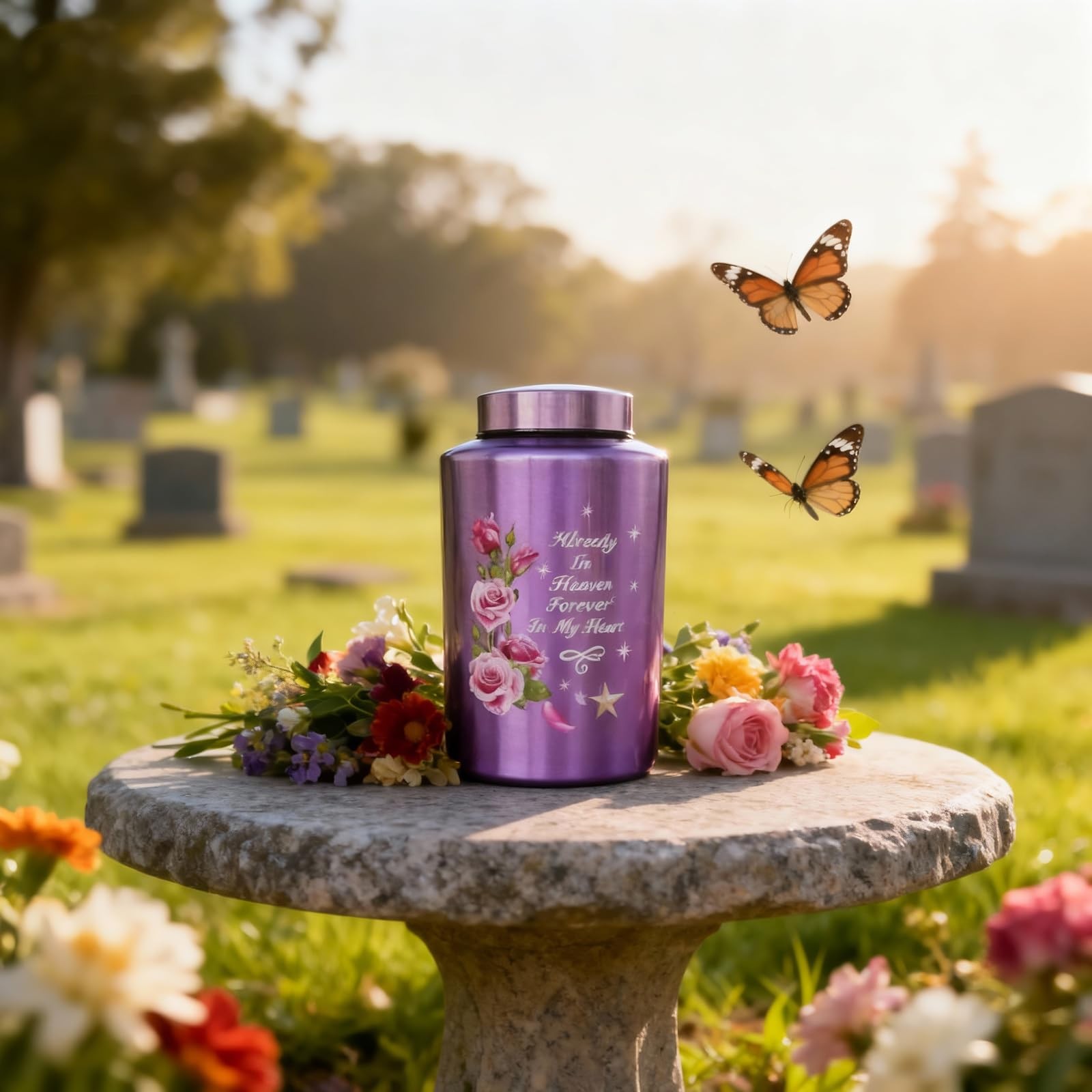 Up to 220 lbs Large Cremation Urns for Adult Human Ashes, Decorative Urn for Fem