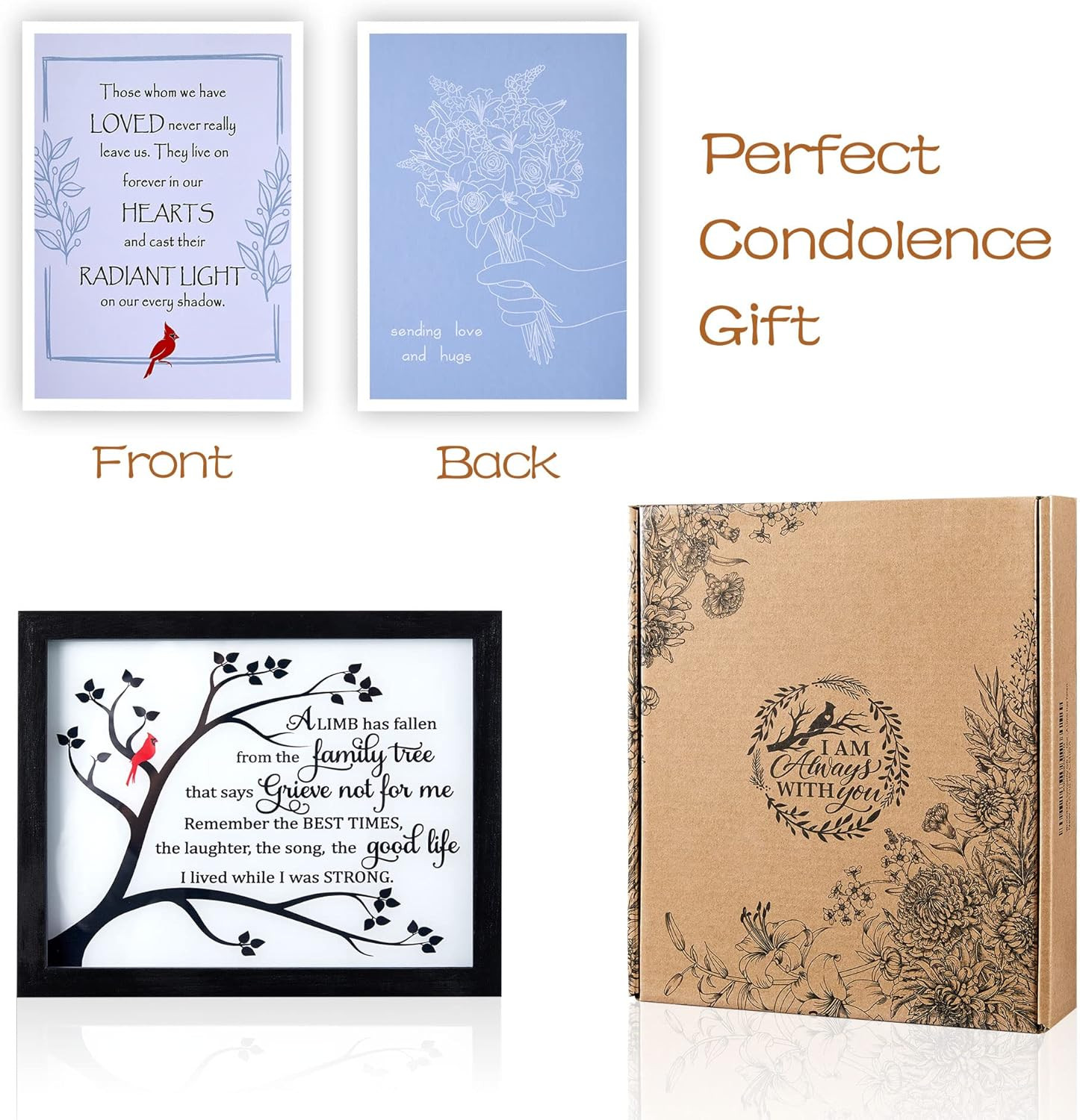 Sympathy Gift LED Memorial Shadow Box Memorial Gifts for Loss of Loved One – …