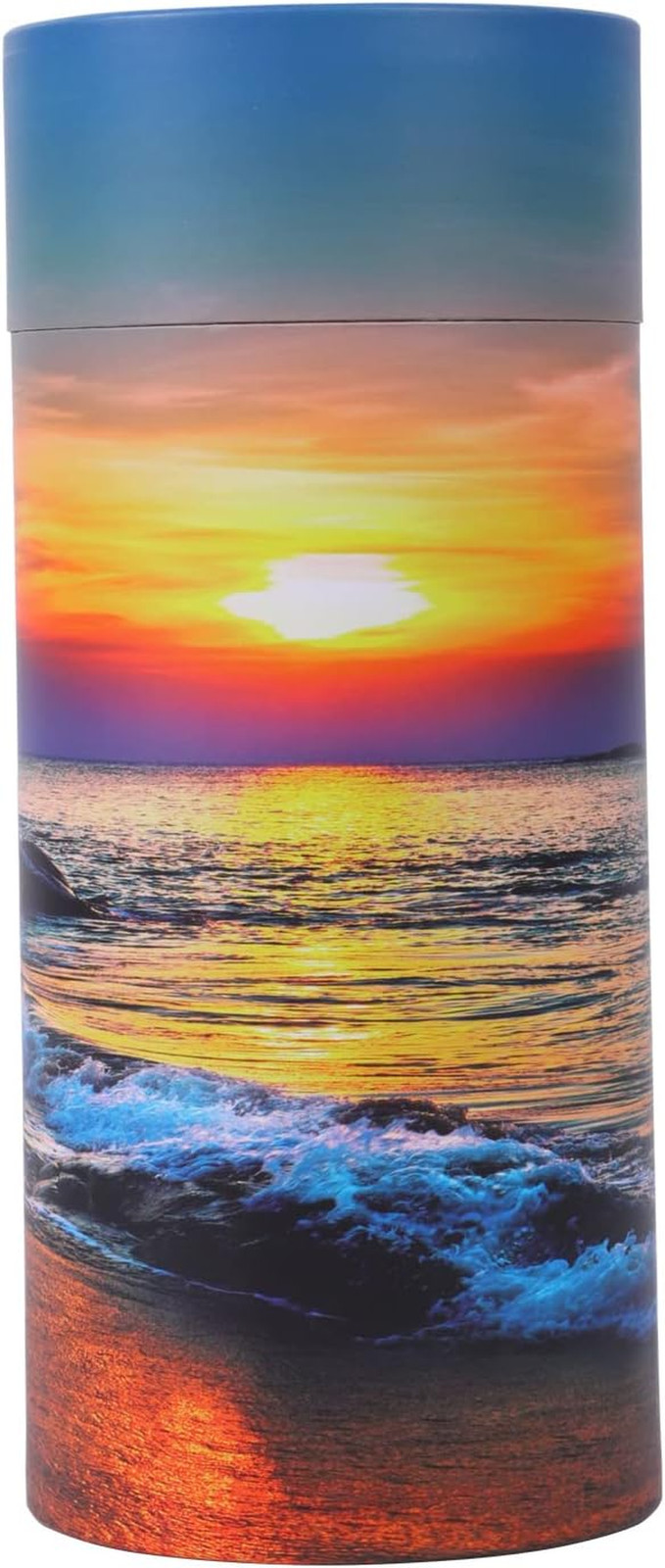 Ocean Sunset Scattering Urn – Biodegradable Scatter Tube for Ashes – Cremation U