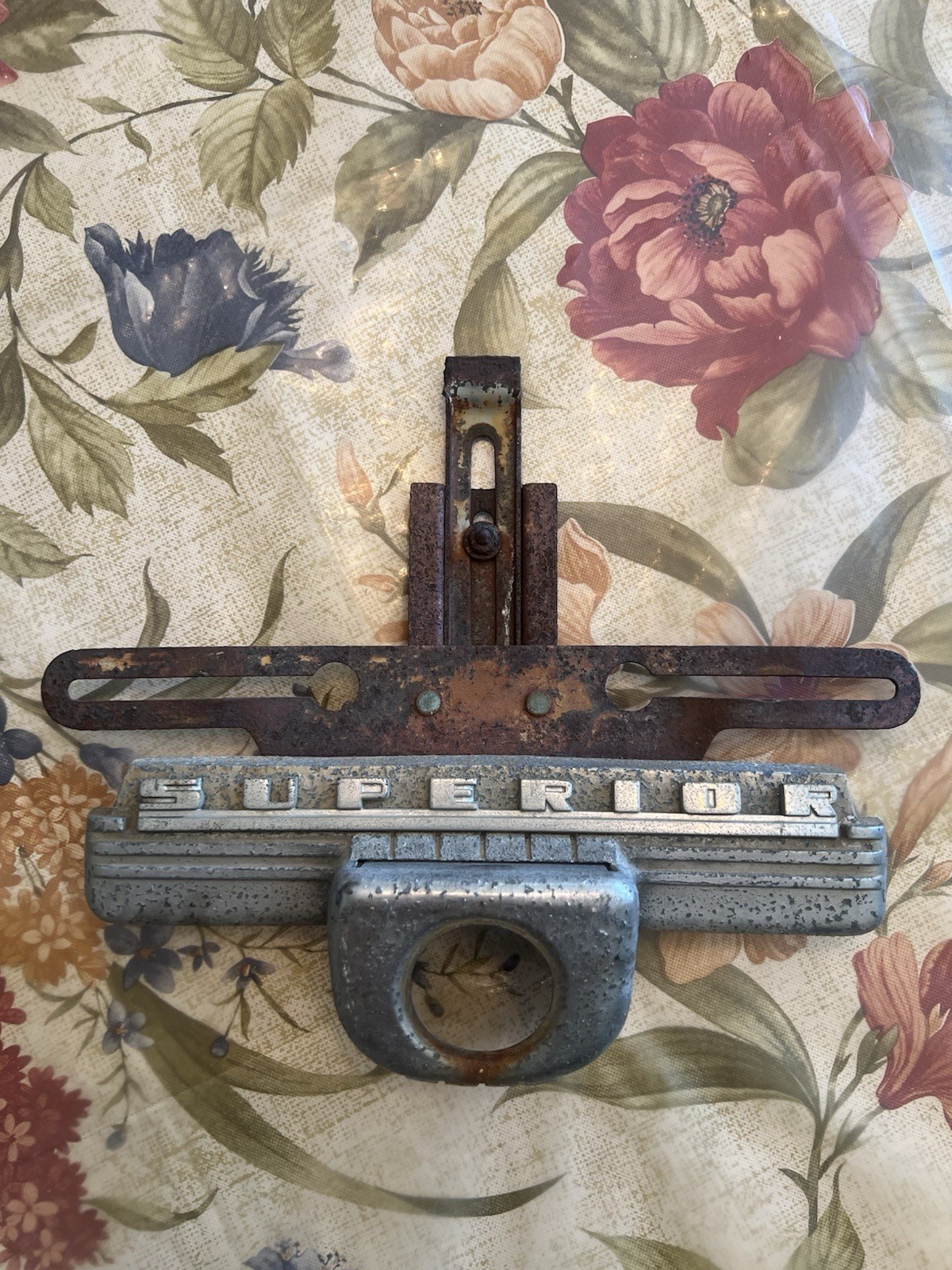 1952 Cadillac Superior Hearse Ambulance Coach License Plate Bracket Light