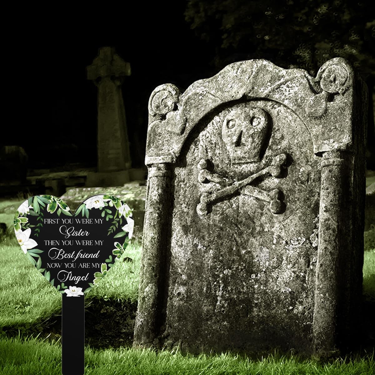 Grave Markers for Cemetery Memorial Plaques for Sister Sympathy Gifts
