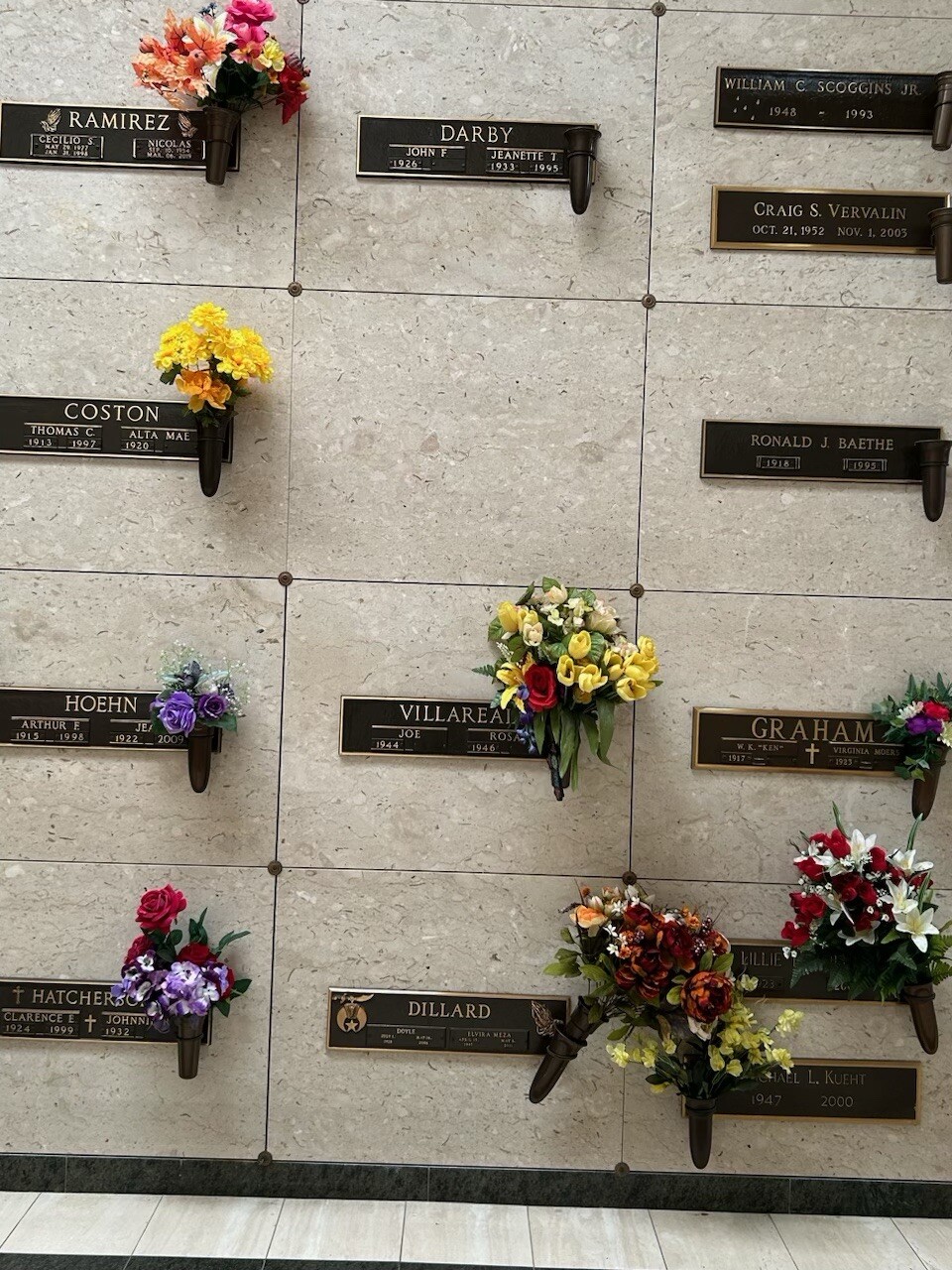Two Full Burial Caskets Available Inside Mausoleum Abby For Sale. Houston, TX