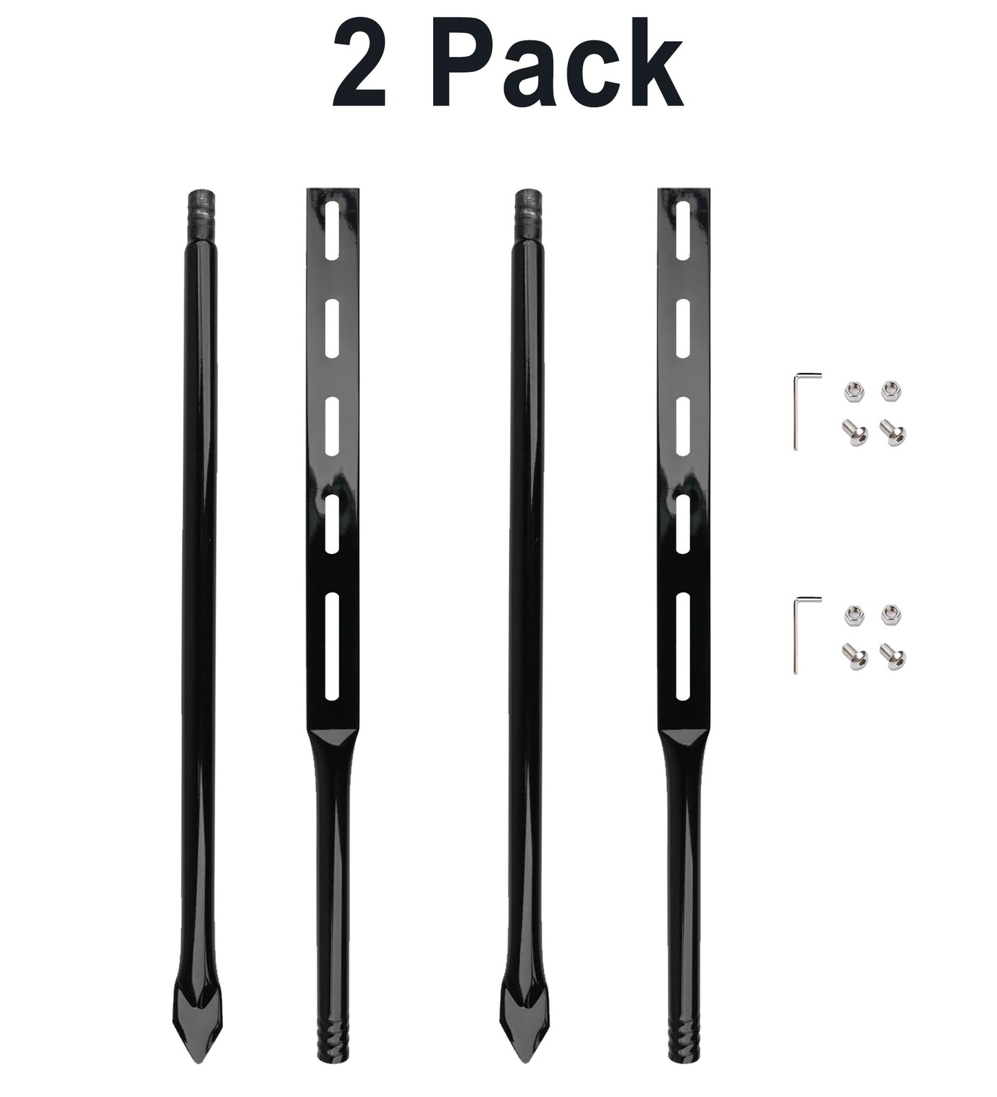 2Pcs Metal Stakes for Yard Signs, 36 Inches Heavy Duty Metal Posts for Yard S…