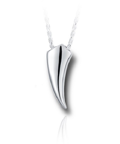 Sterling Silver Bear Claw Funeral Cremation Urn Pendant for Ashes w/Chain