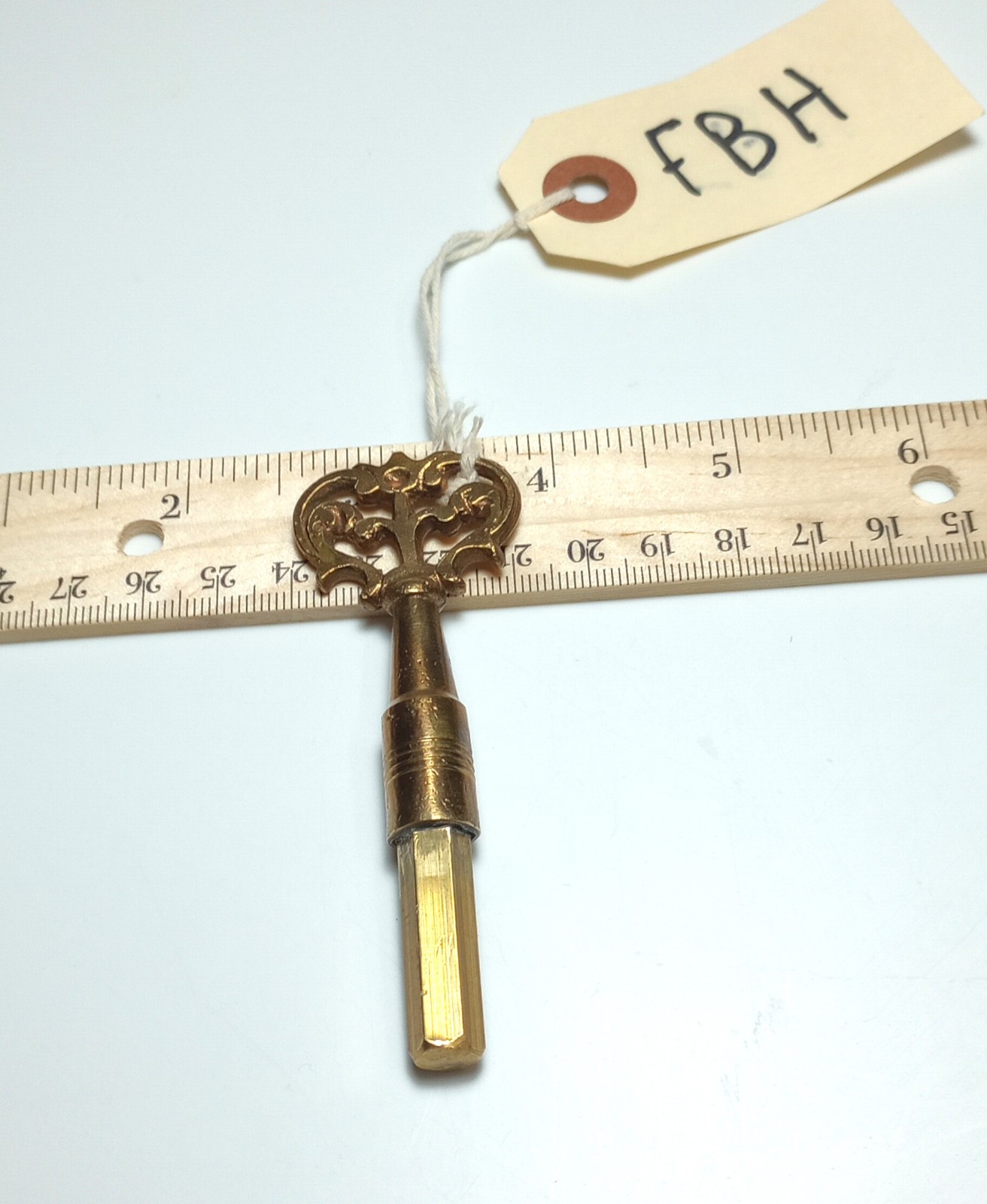 Brass Pocket Casket Key / Coffin Key
