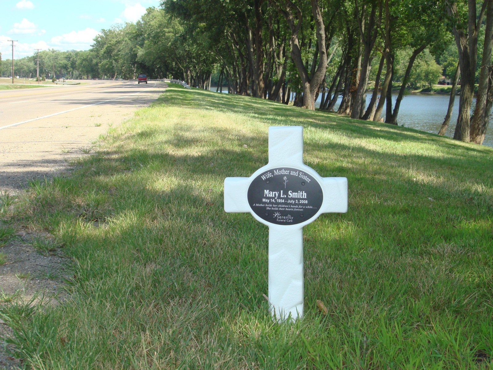 Memorial Headstone Marker | Roadside Cross & Temporary Grave marker, tribute