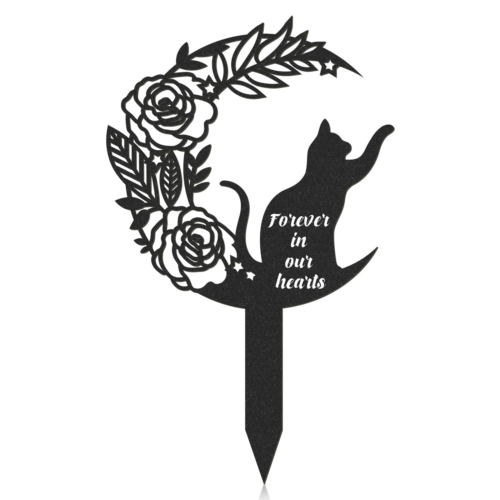 Pet Grave Markers Cat, Metal Memorial Plaques for Outdoors Garden Yard, Pet G…