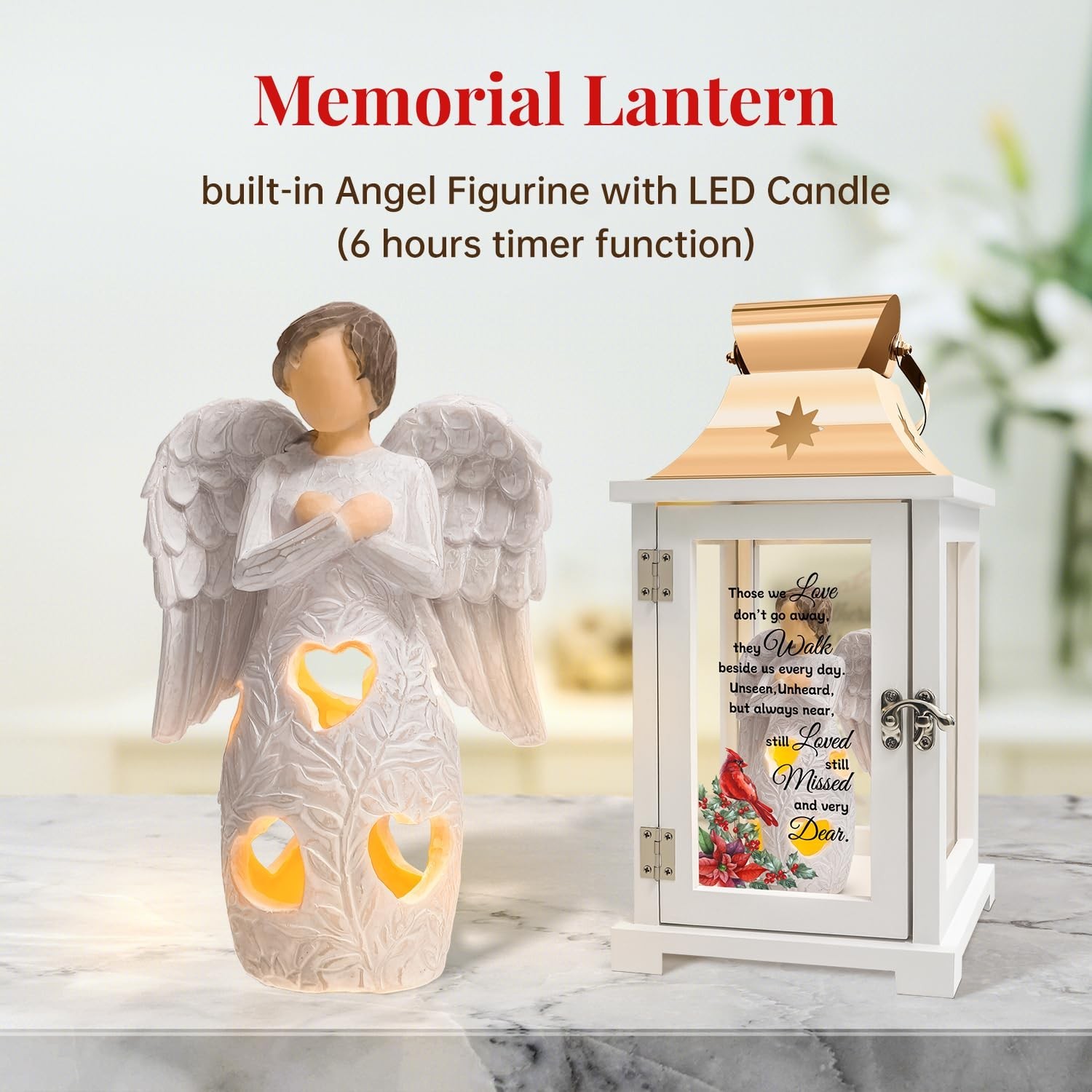 Memorial Lantern, Sympathy Gifts for Loss of Mom/Dad/Loved One, Bereavement G…