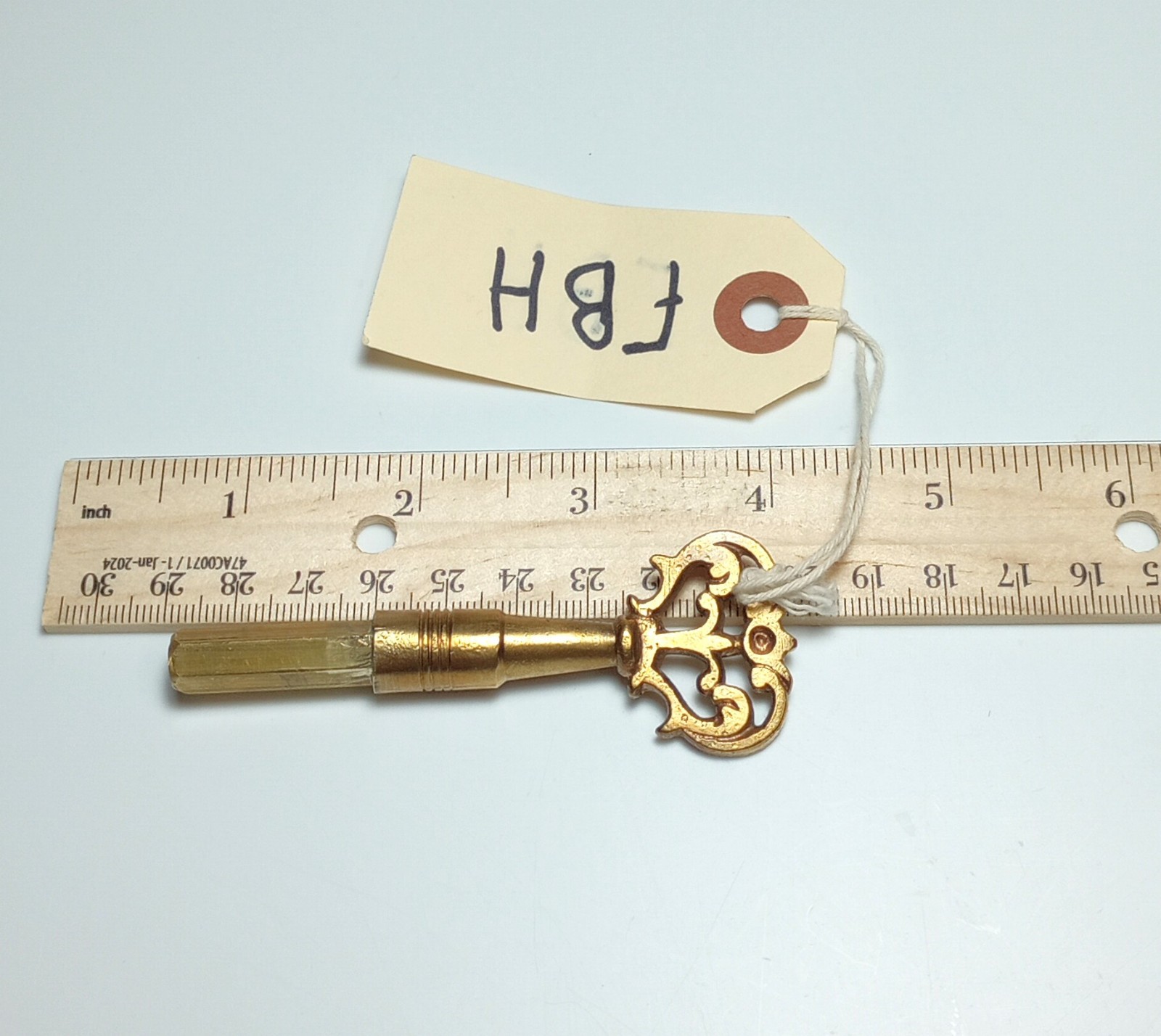 Brass Pocket Casket Key / Coffin Key