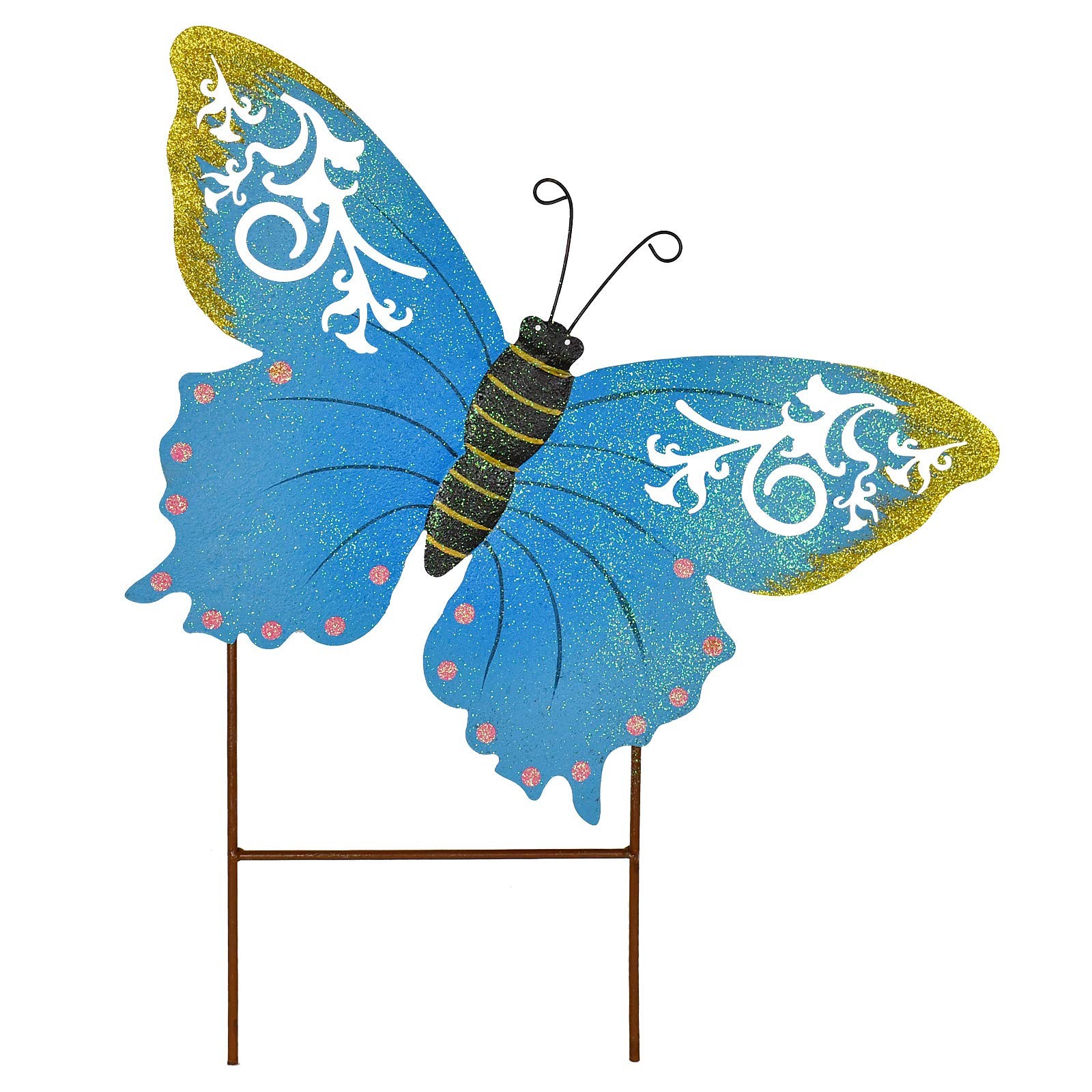 Decorative Butterfly Garden Decor Outdoor Butterfly Garden Stake Decor, Metal…